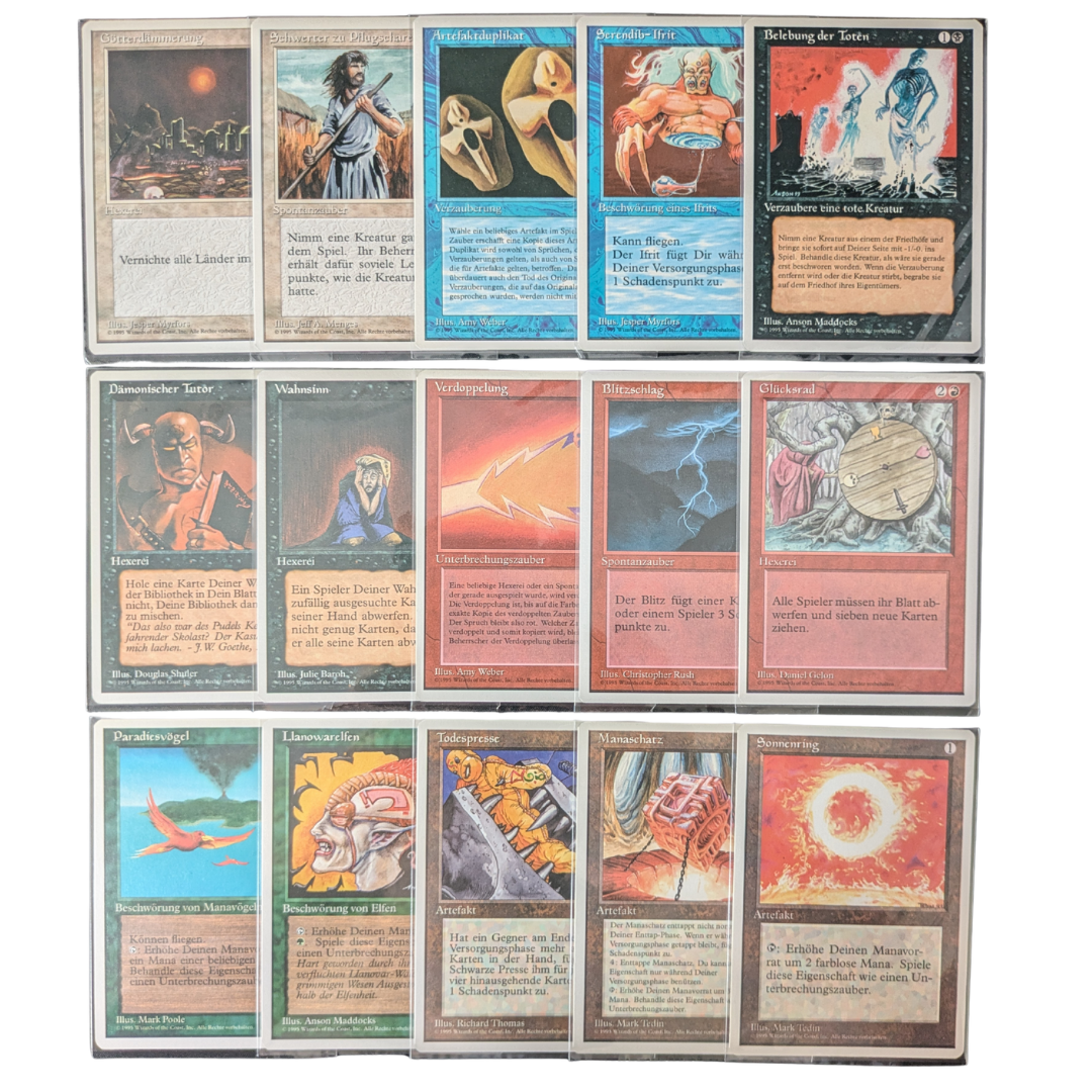 MTG Singles - European Unlimited Full Set - Foreign White Bordered - German - NM-GD - NO DUALS -