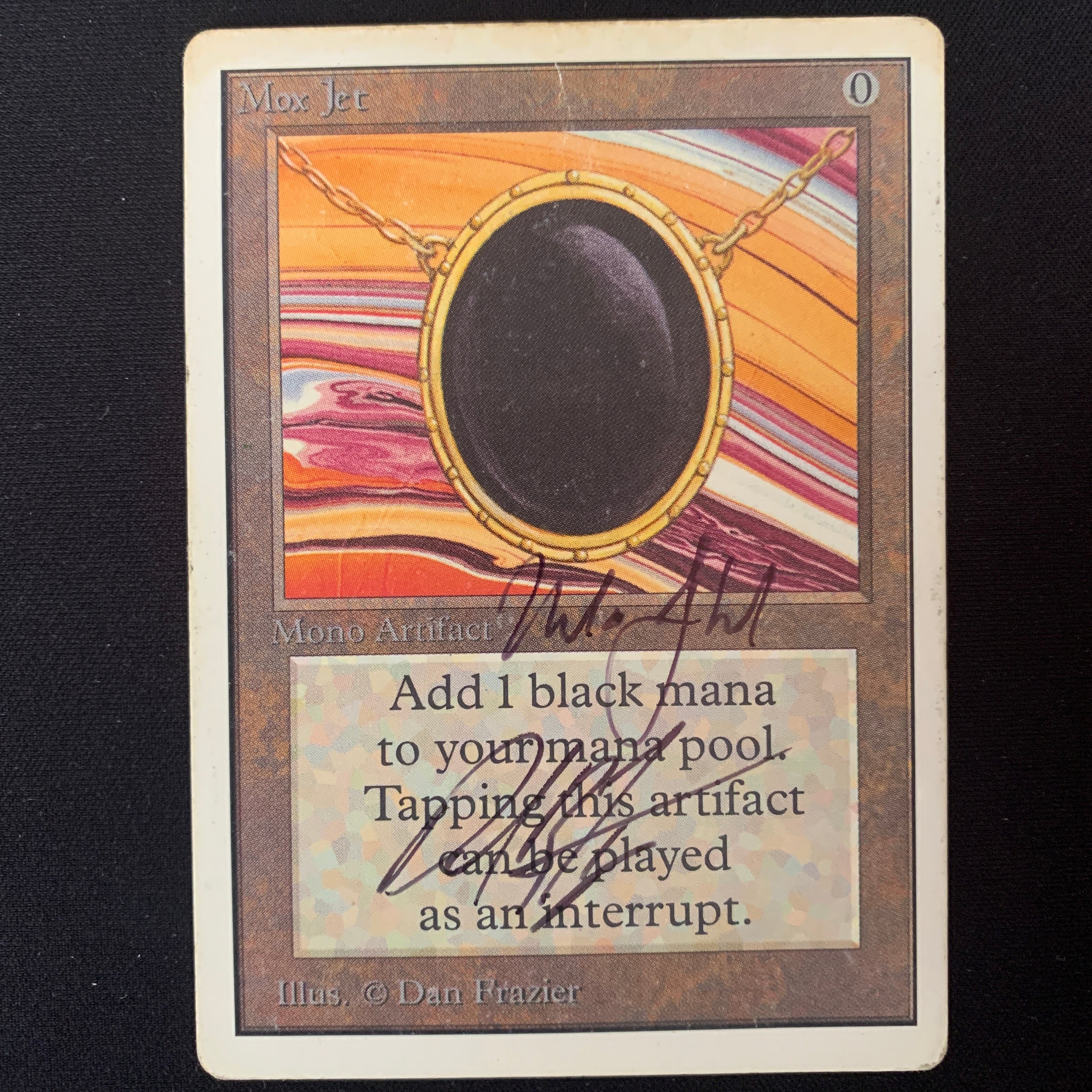 MTG Singles - Mox Jet - Unlimited - PO - SIGNED BY GARFIELD & FRAZIER - 24787