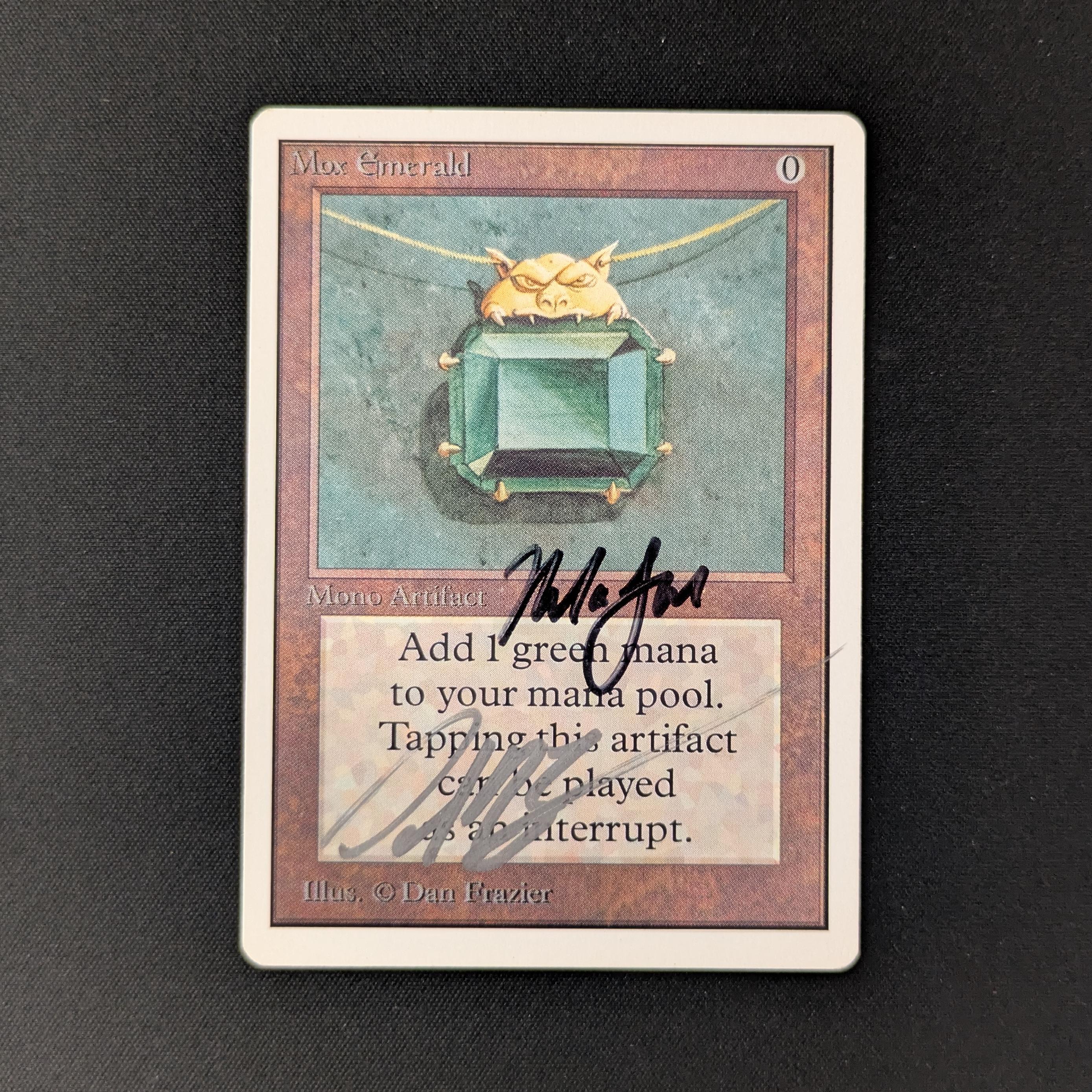 MTG Singles - Mox Emerald - Unlimited - EX - SIGNED - 26065