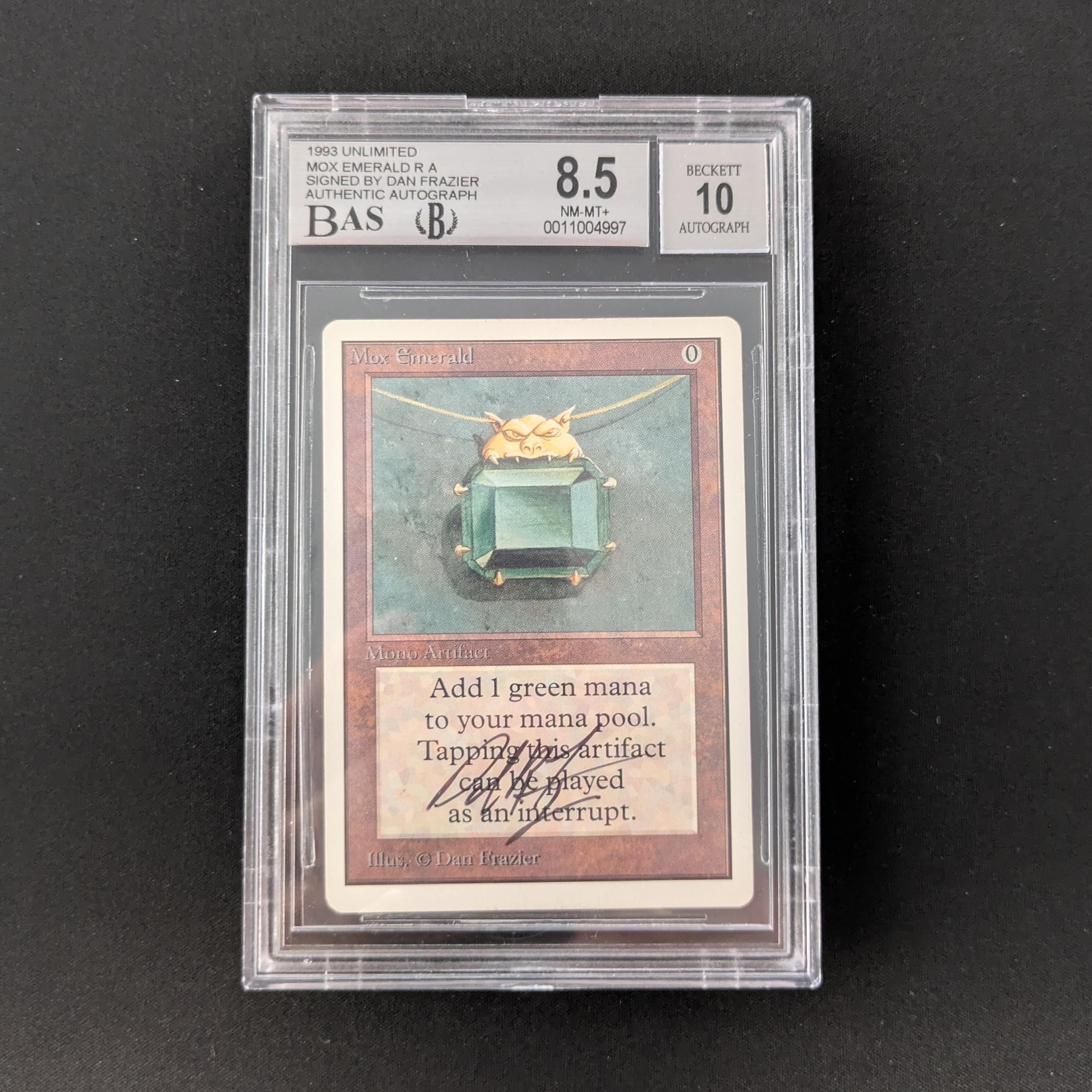 MTG Singles - Mox Emerald - Unlimited - BGS 8.5 - SIGNED - 26123