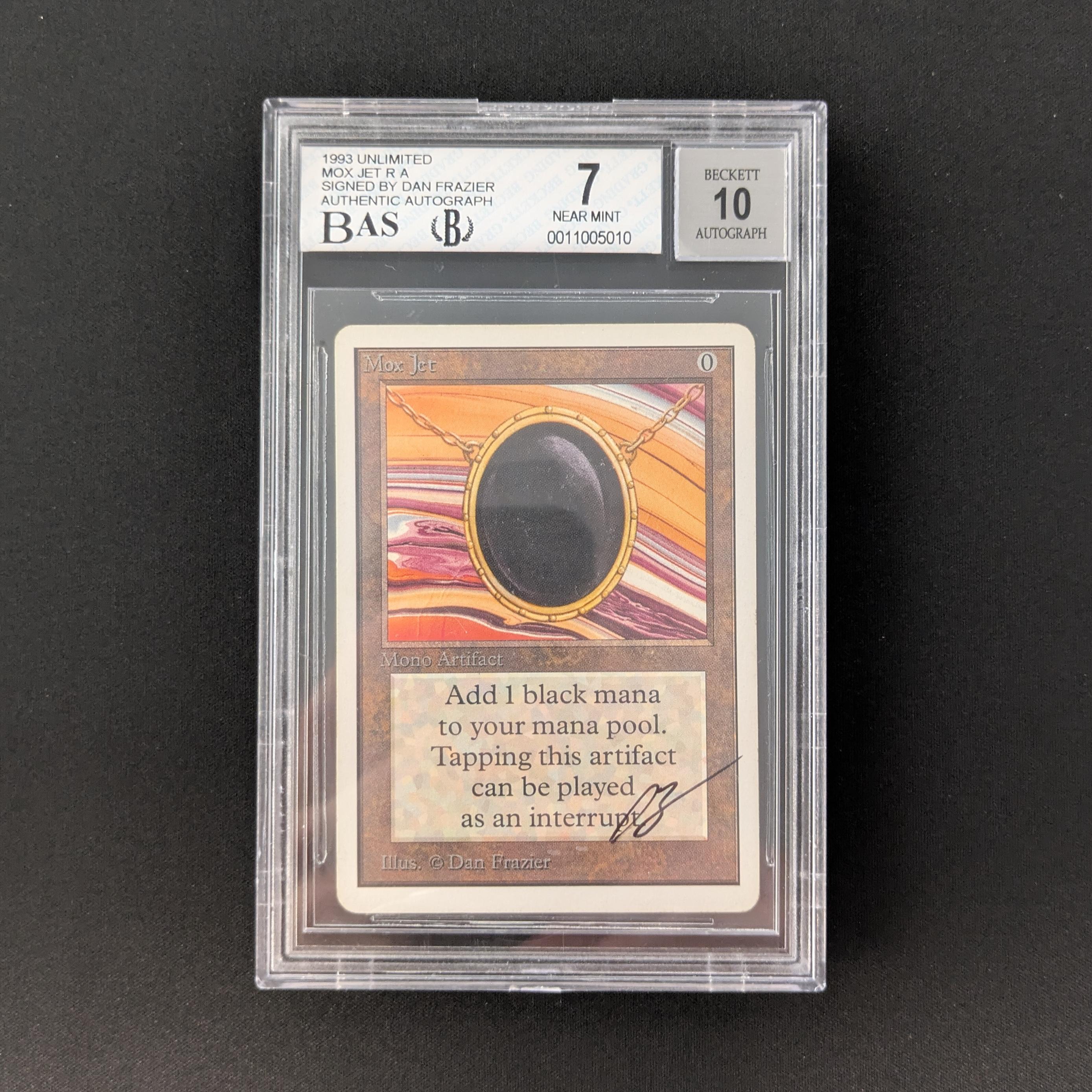 MTG Singles - Mox Jet - Unlimited - BGS 7 - SIGNED - 26124
