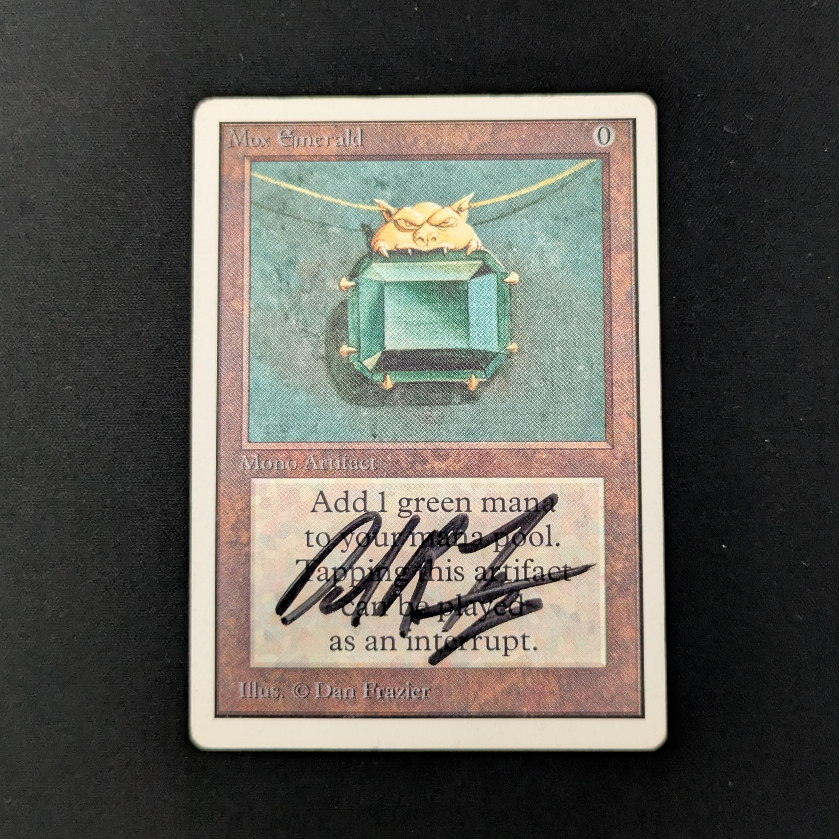 MTG Singles - Mox Emerald - Unlimited - PL - SIGNED, INKED - 26408