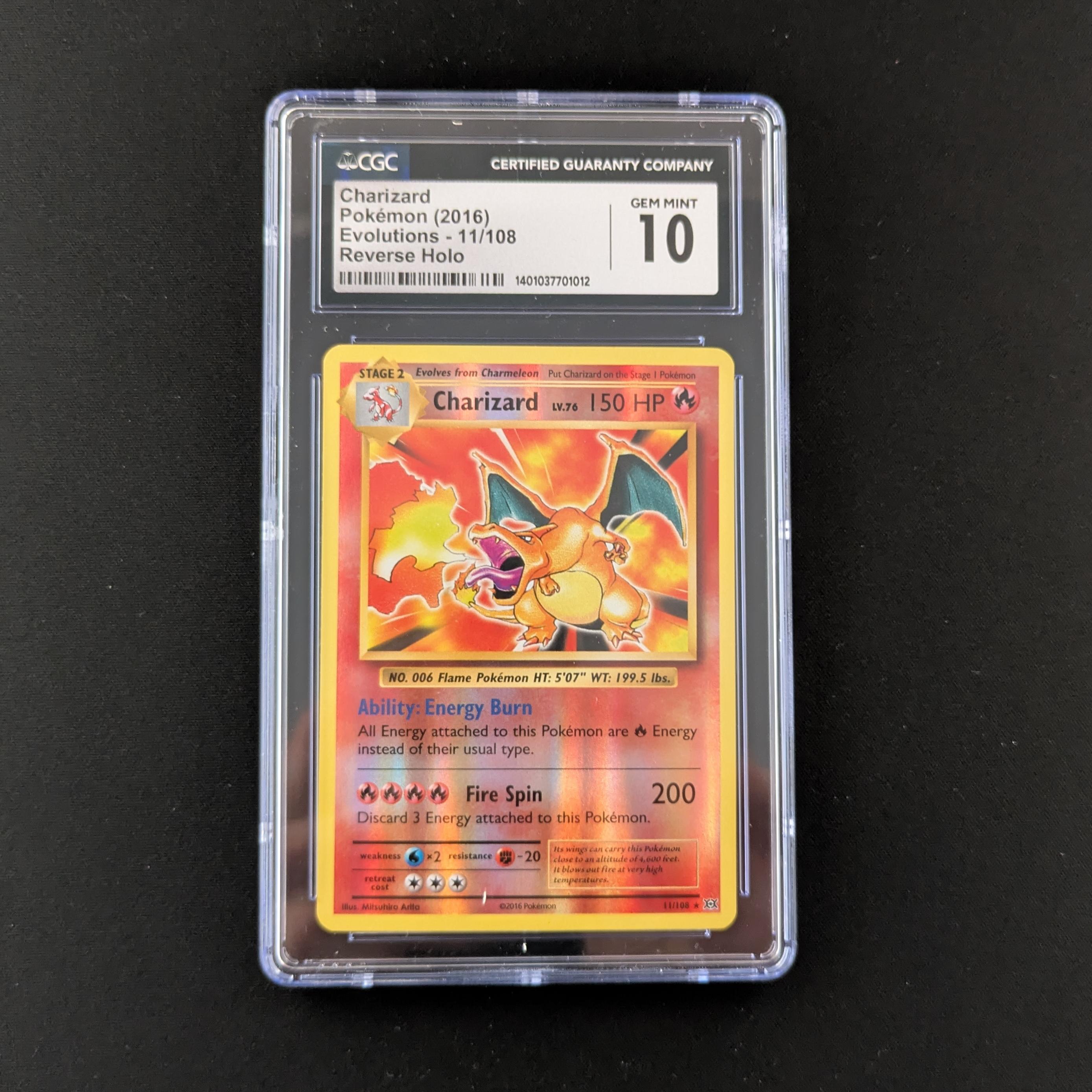 PTCG Singles - Charizard (EVO 11) - Evolutions - English - CGC 10 - 26735