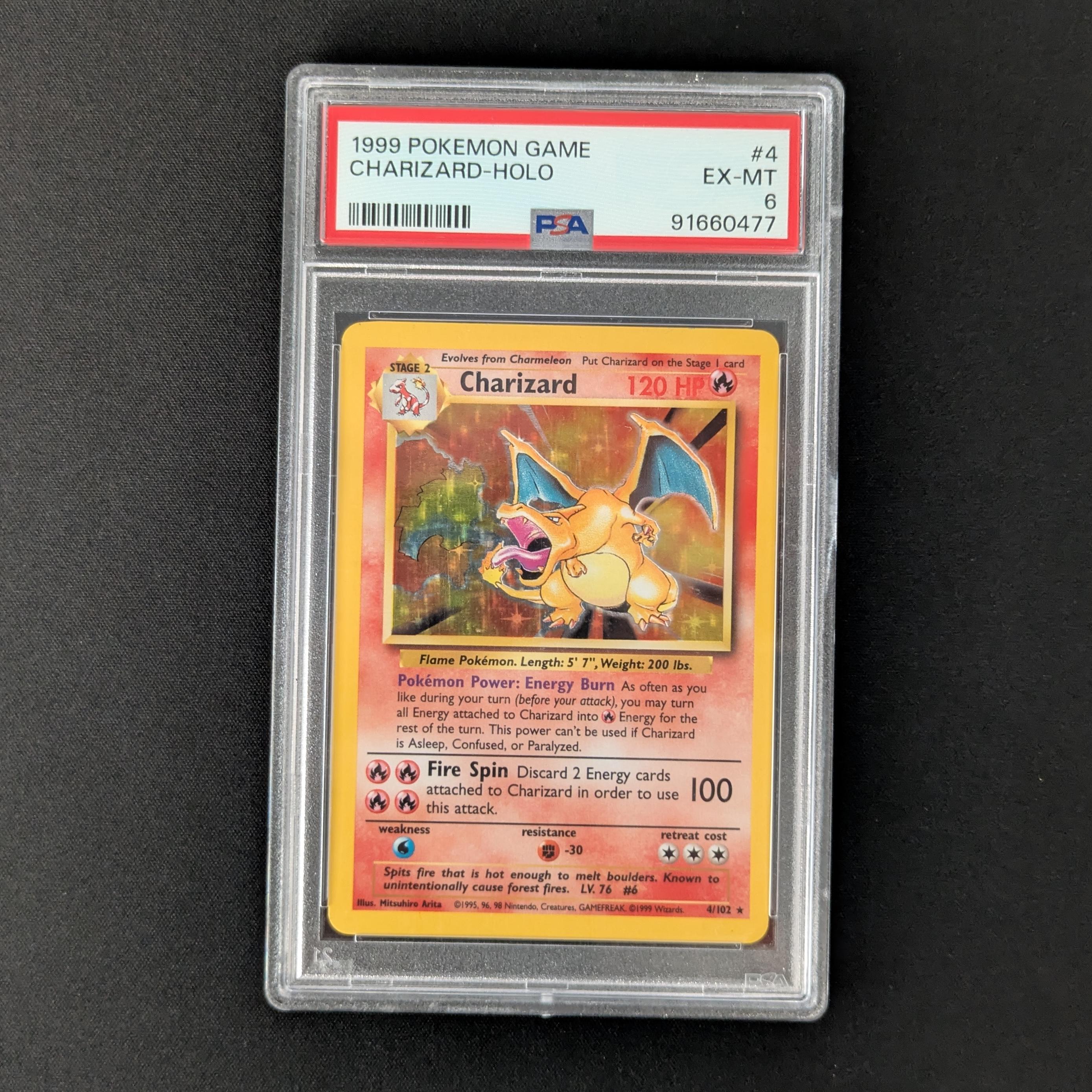 PTCG Singles - Charizard (BS 4) - Base Set - English - PSA 6 - 27655