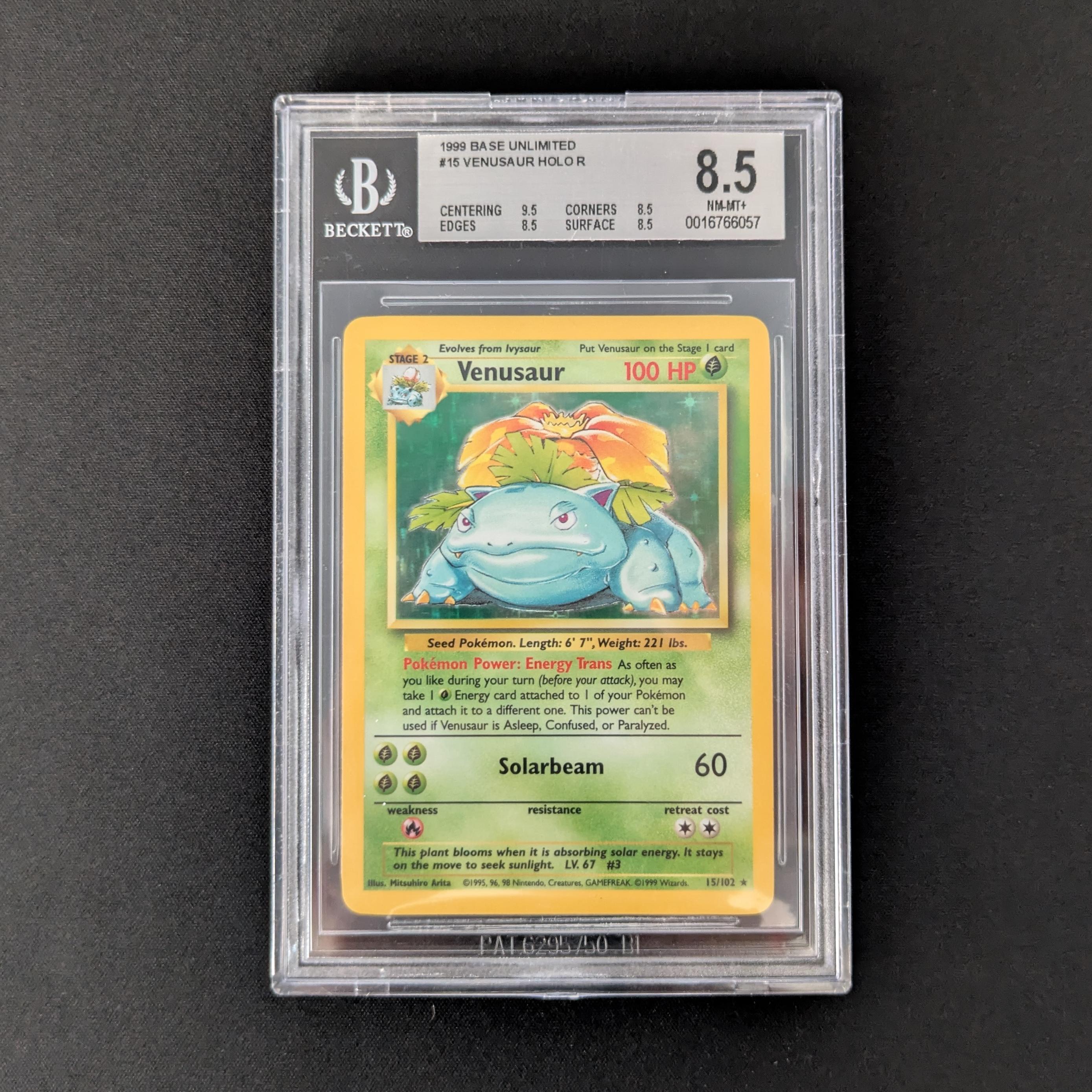 PTCG Singles - Venusaur (BS 15) - Base Set - English - BGS 8.5 - 27657