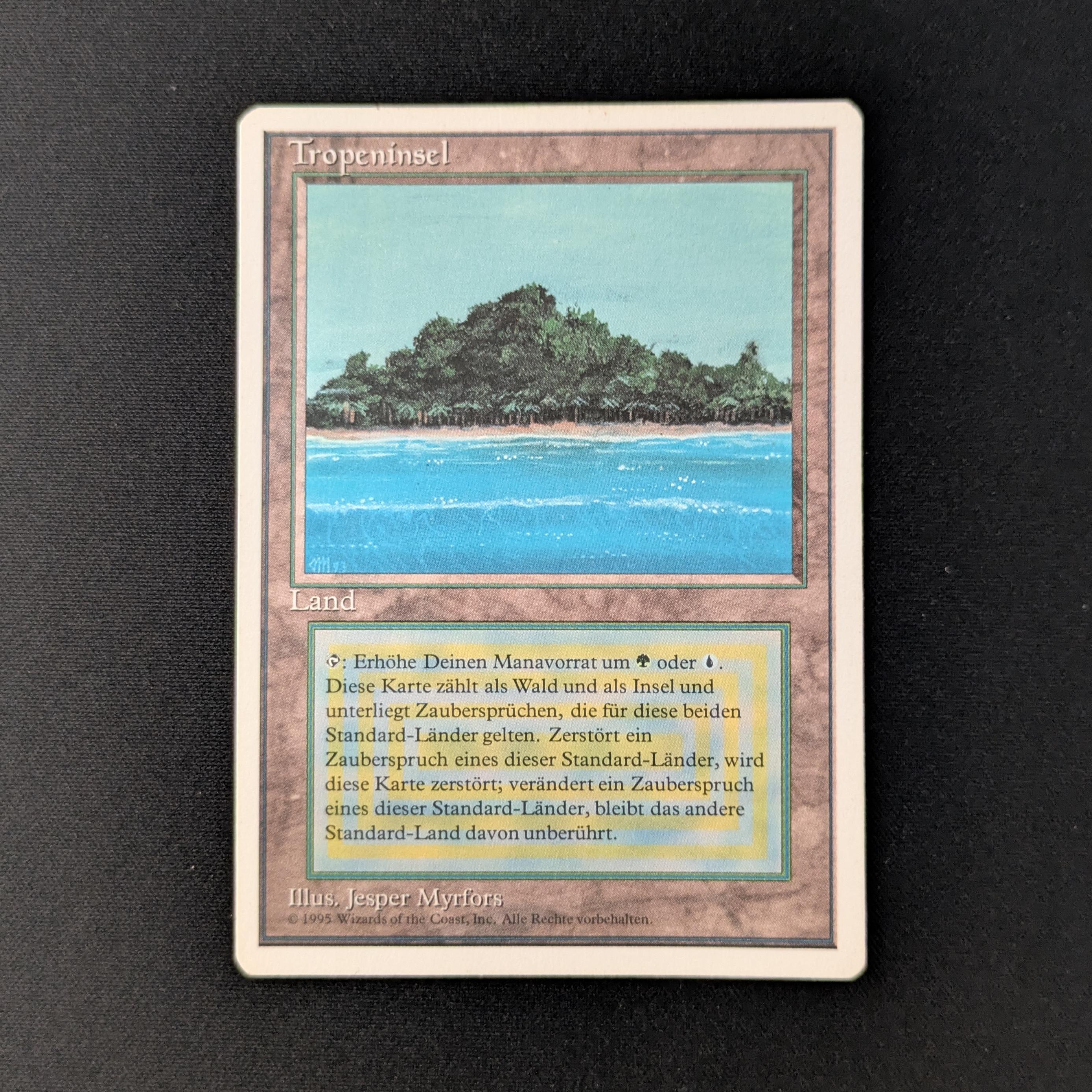 MTG Singles - Tropical Island - Foreign White Bordered - German - LP - 27936
