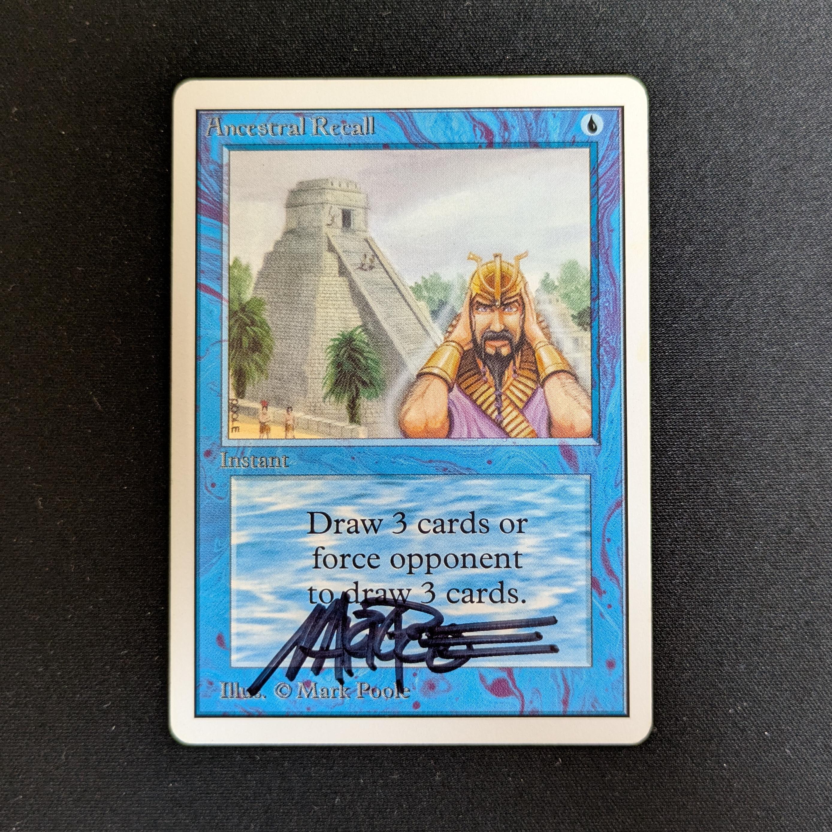 MTG Singles - Ancestral Recall - Unlimited - PL - SIGNED, INKED - 28226
