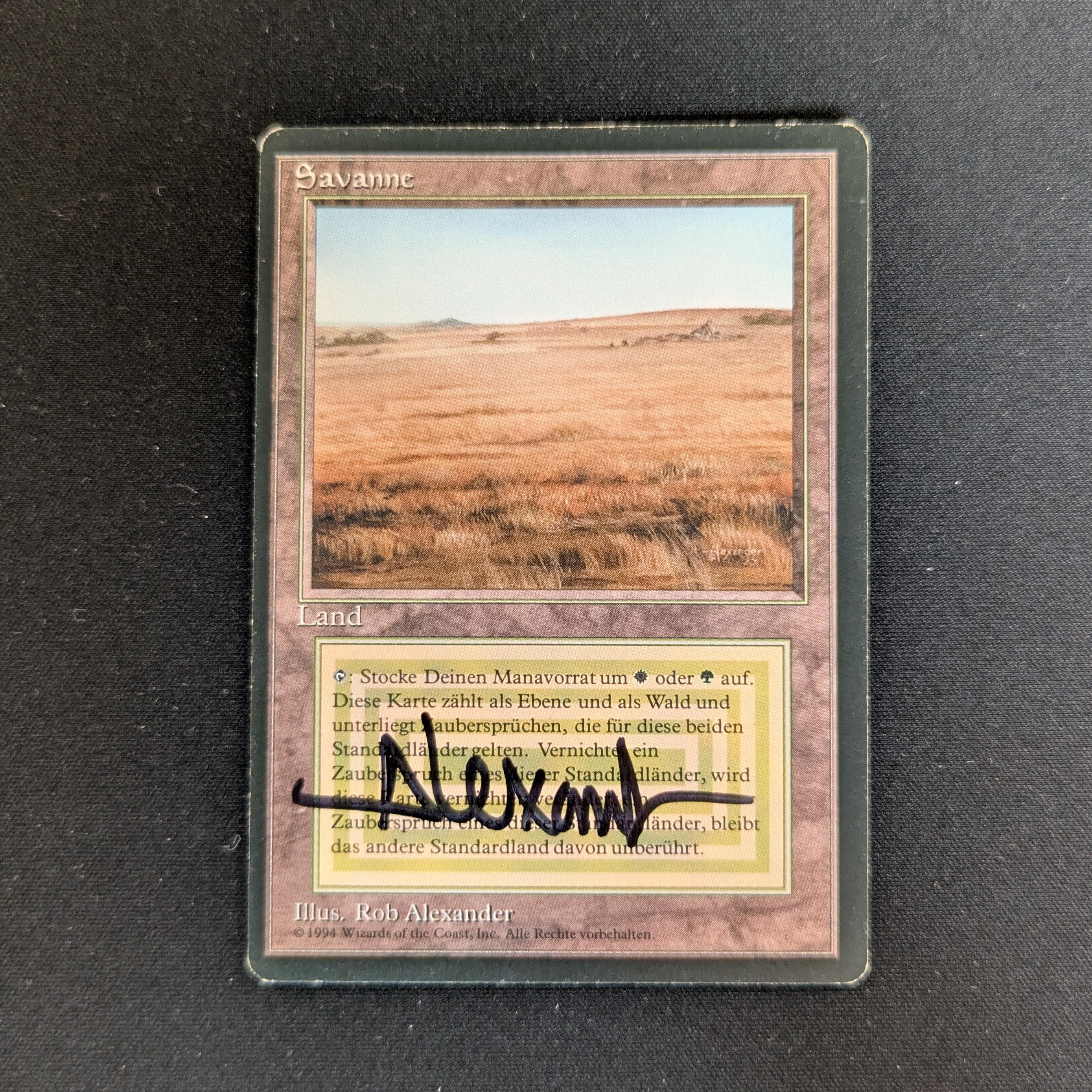 MTG Singles - Savannah - Foreign Black Bordered - German - GD - SIGNED, PRESSURE MARK - 28298