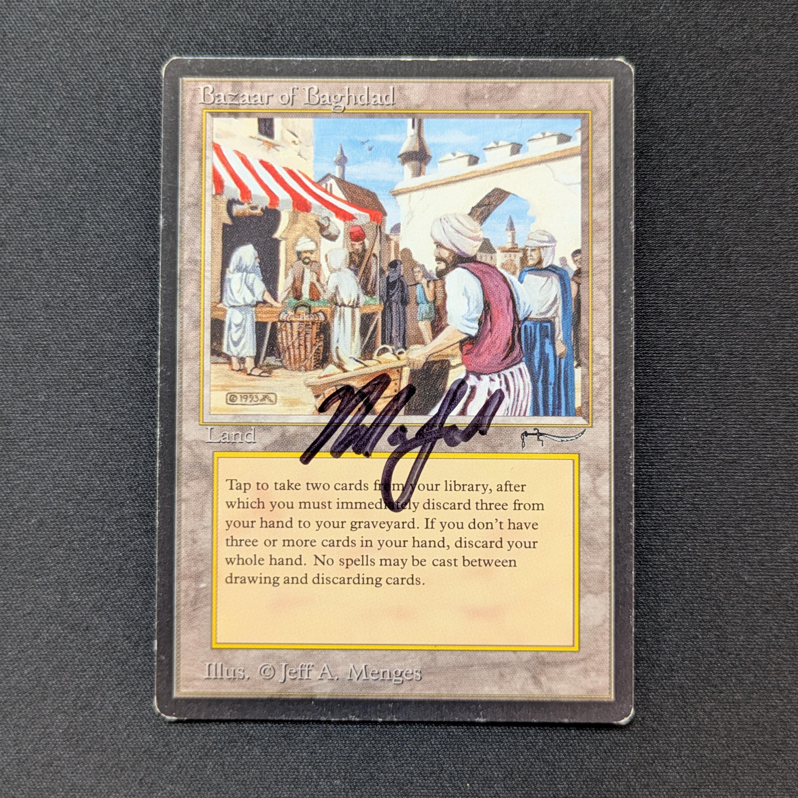 MTG Singles - Bazaar of Baghdad - Arabian Nights - GD - SIGNED - 28729