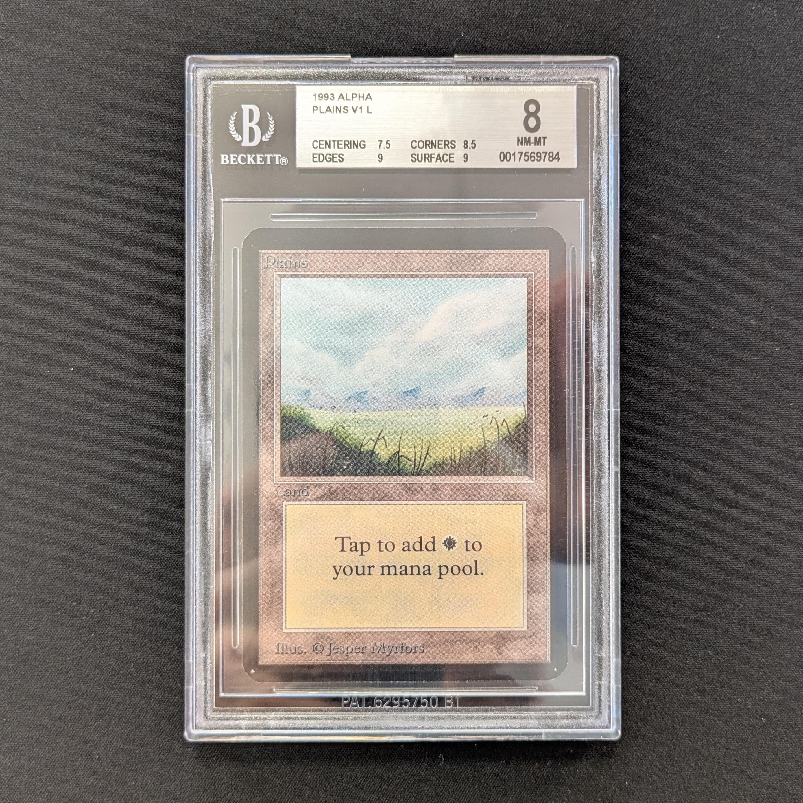 MTG Singles - Plains (V.1) - Alpha - BGS 8 -