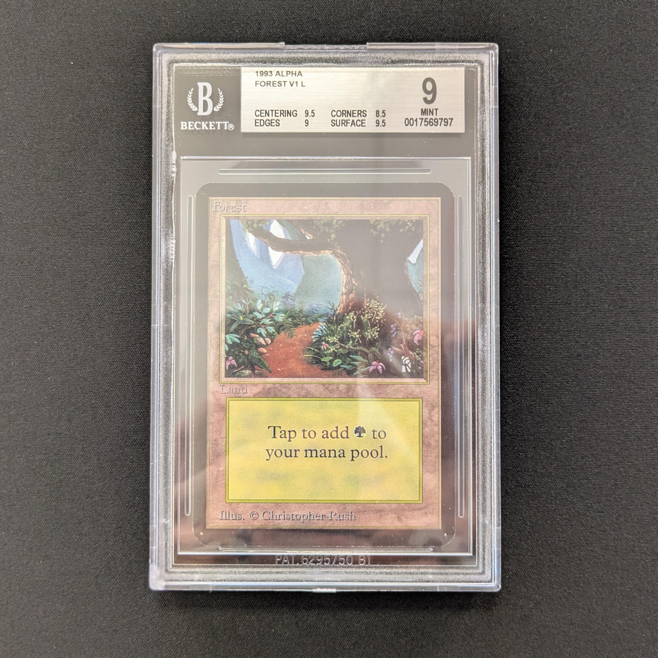 MTG Singles - Forest (V.1) - Alpha - BGS 9 -