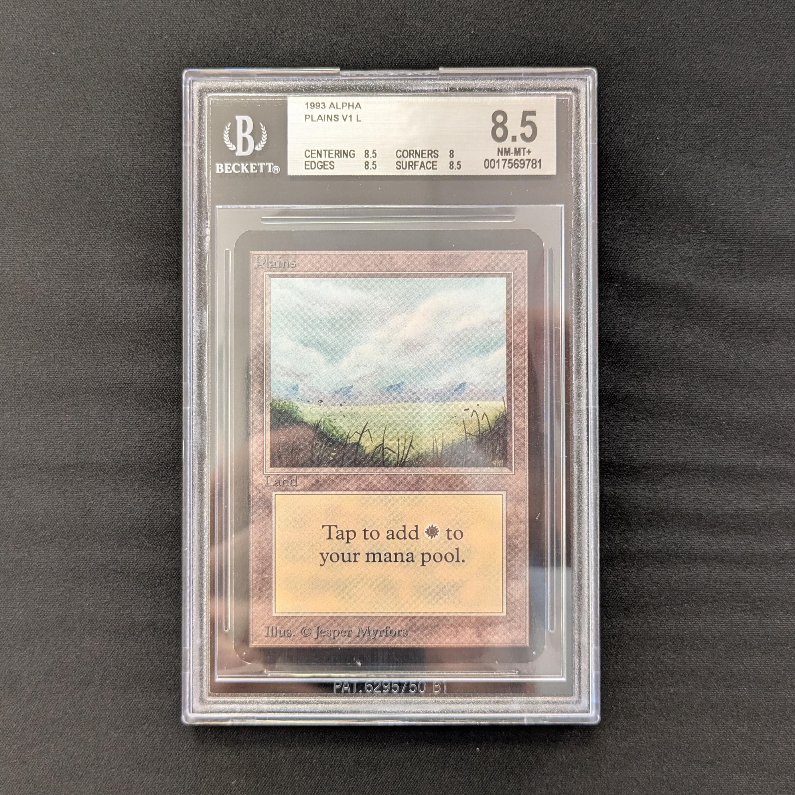 MTG Singles - Plains (V.1) - Alpha - BGS 8.5 -