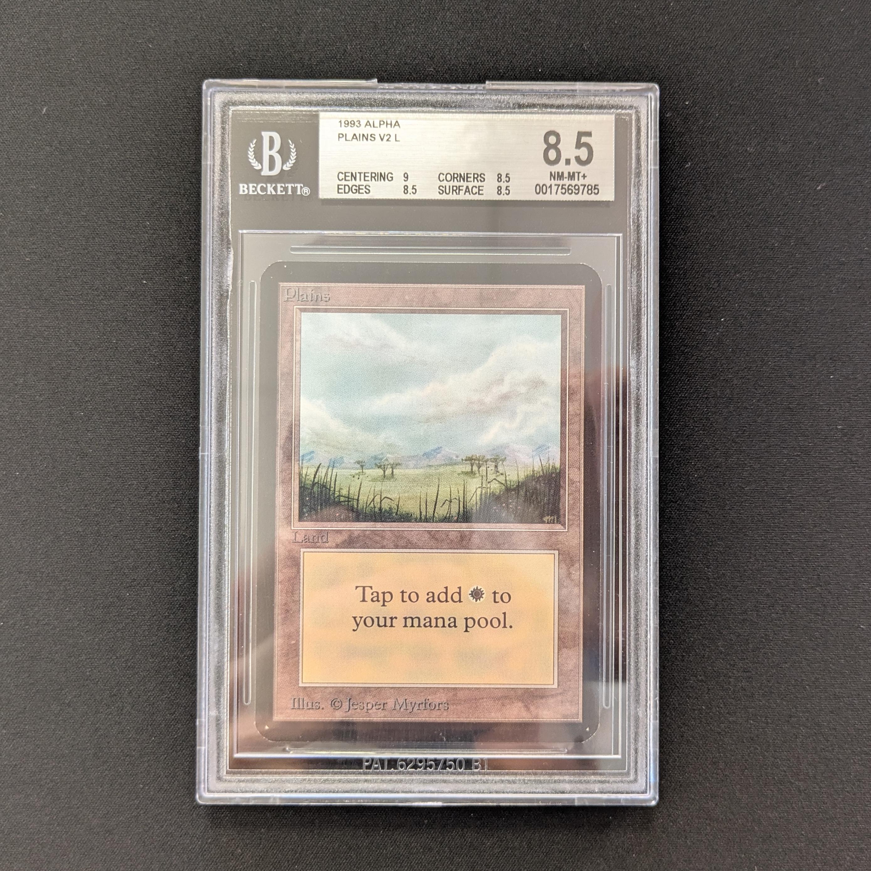 MTG Singles - Plains (V.2) - Alpha - BGS 8.5 -