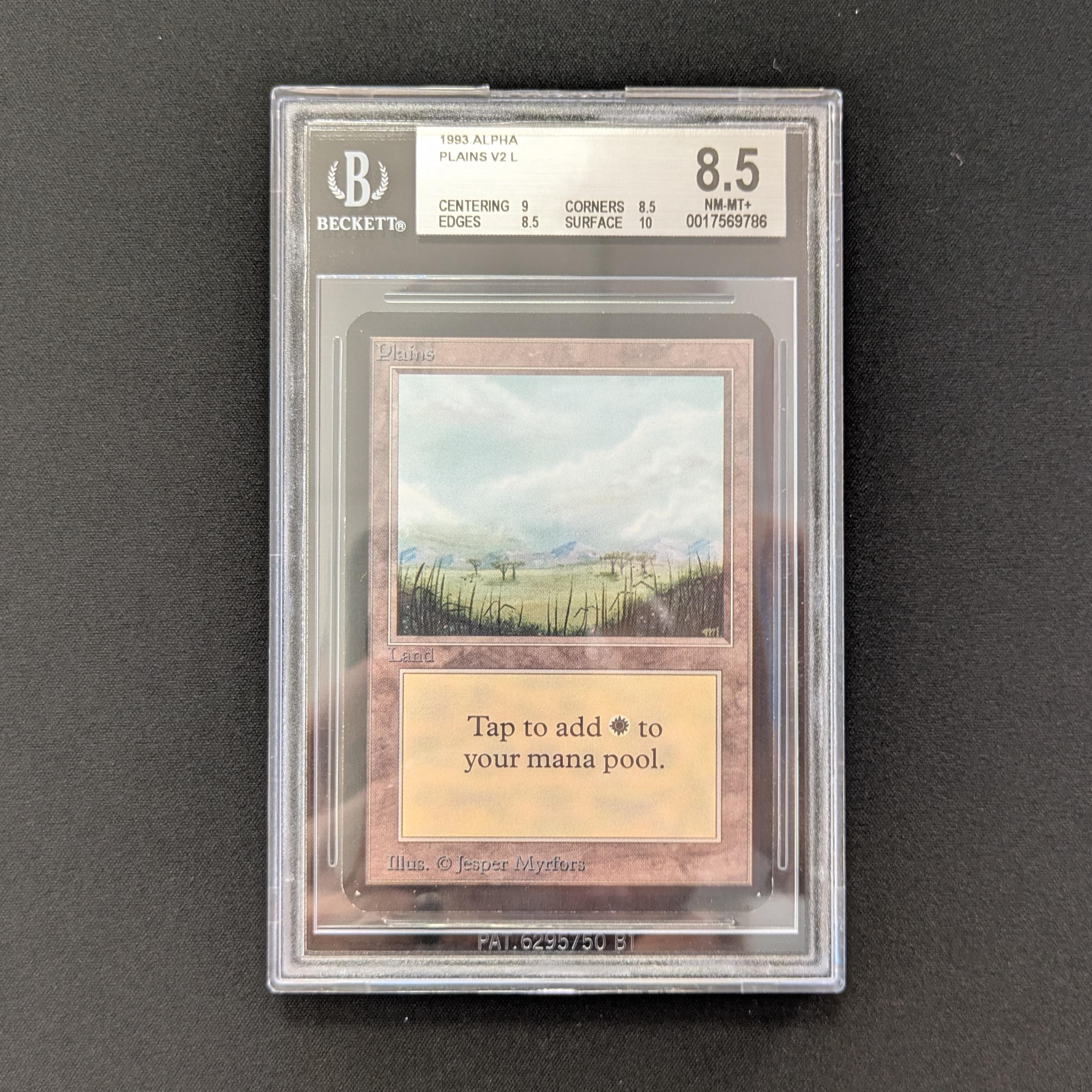 MTG Singles - Plains (V.2) - Alpha - BGS 8.5 -