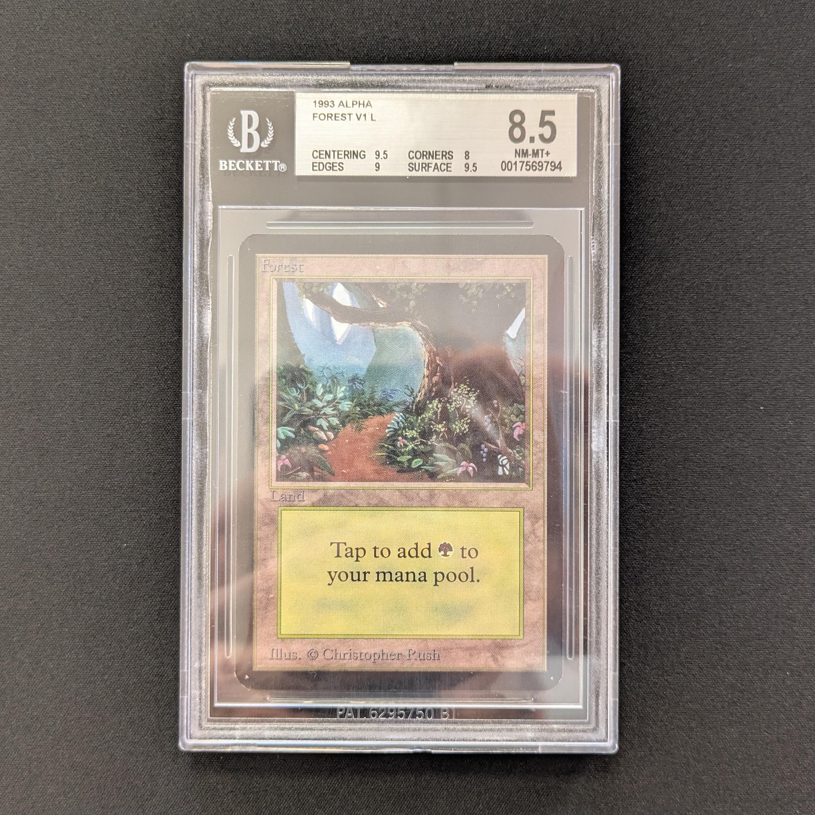 MTG Singles - Forest (V.1) - Alpha - BGS 8.5 -