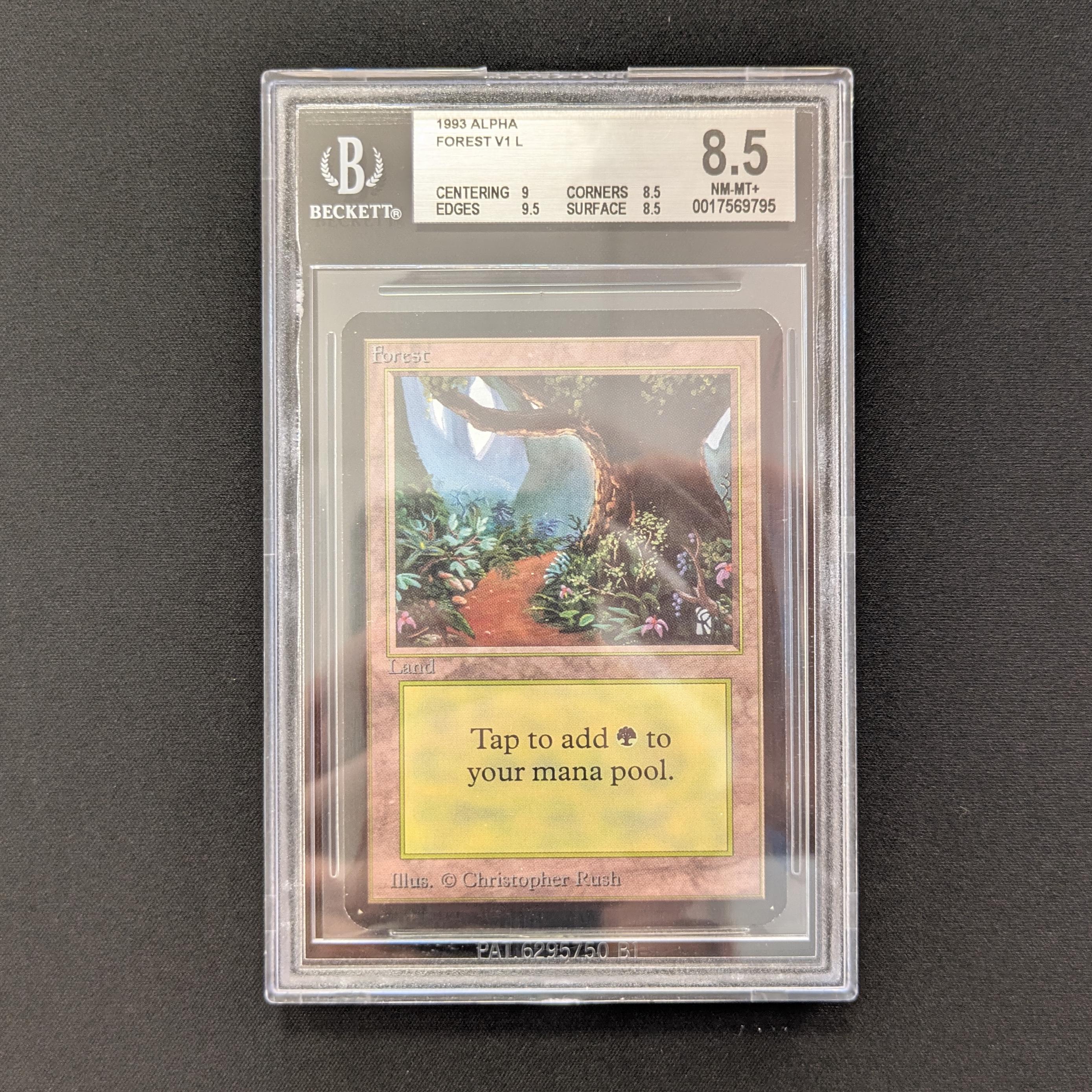MTG Singles - Forest (V.1) - Alpha - BGS 8.5 -