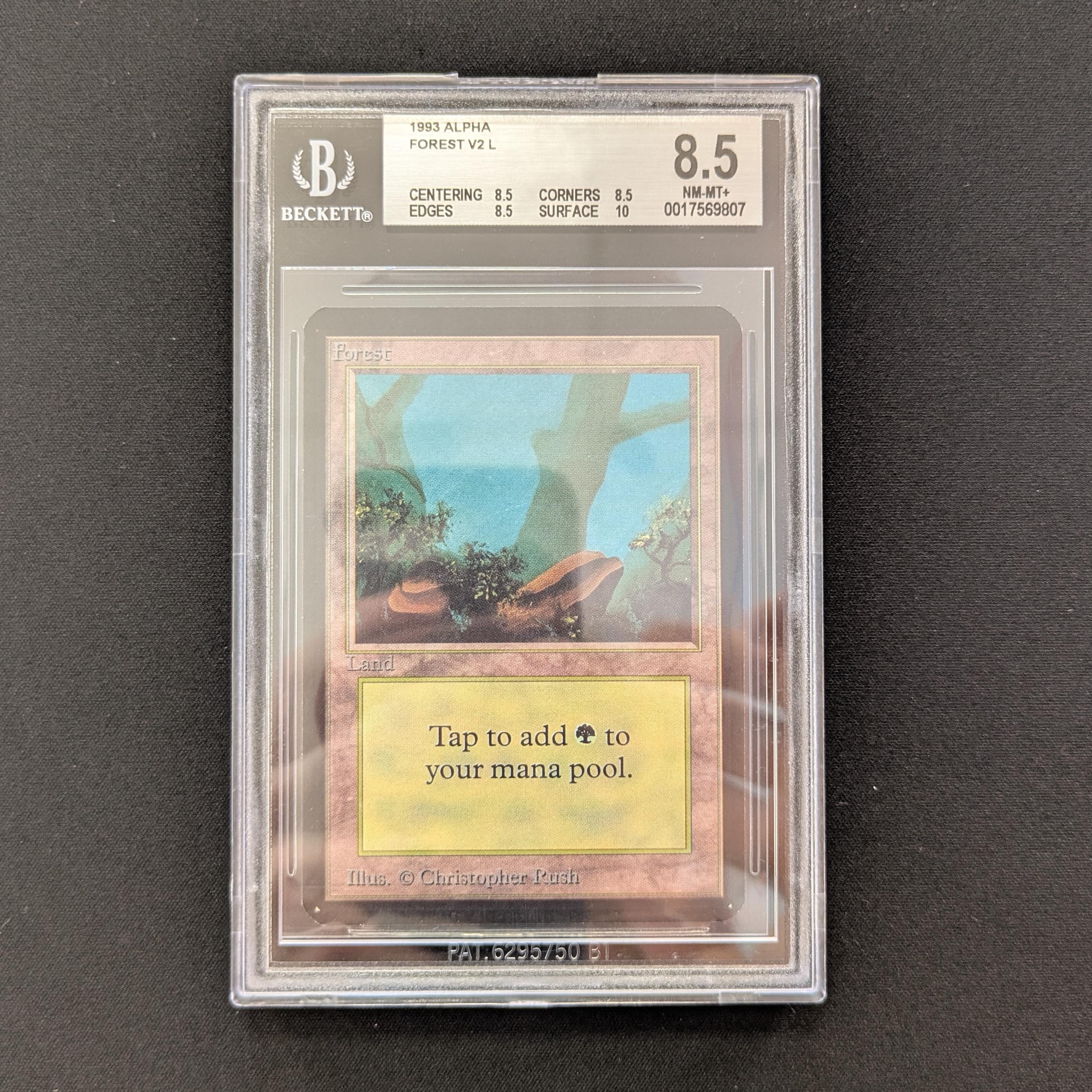MTG Singles - Forest (V.2) - Alpha - BGS 8.5 -