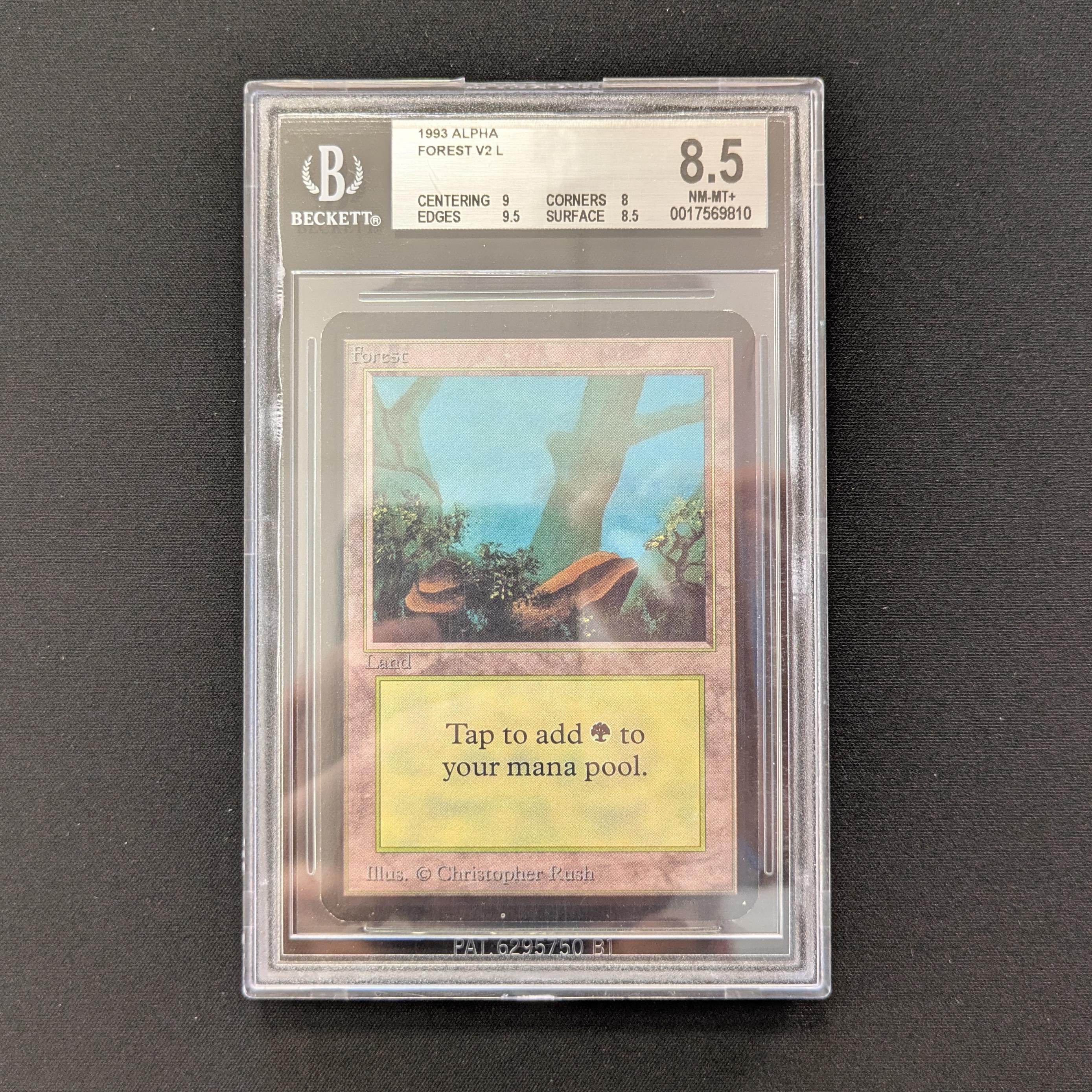 MTG Singles - Forest (V.2) - Alpha - BGS 8.5 -