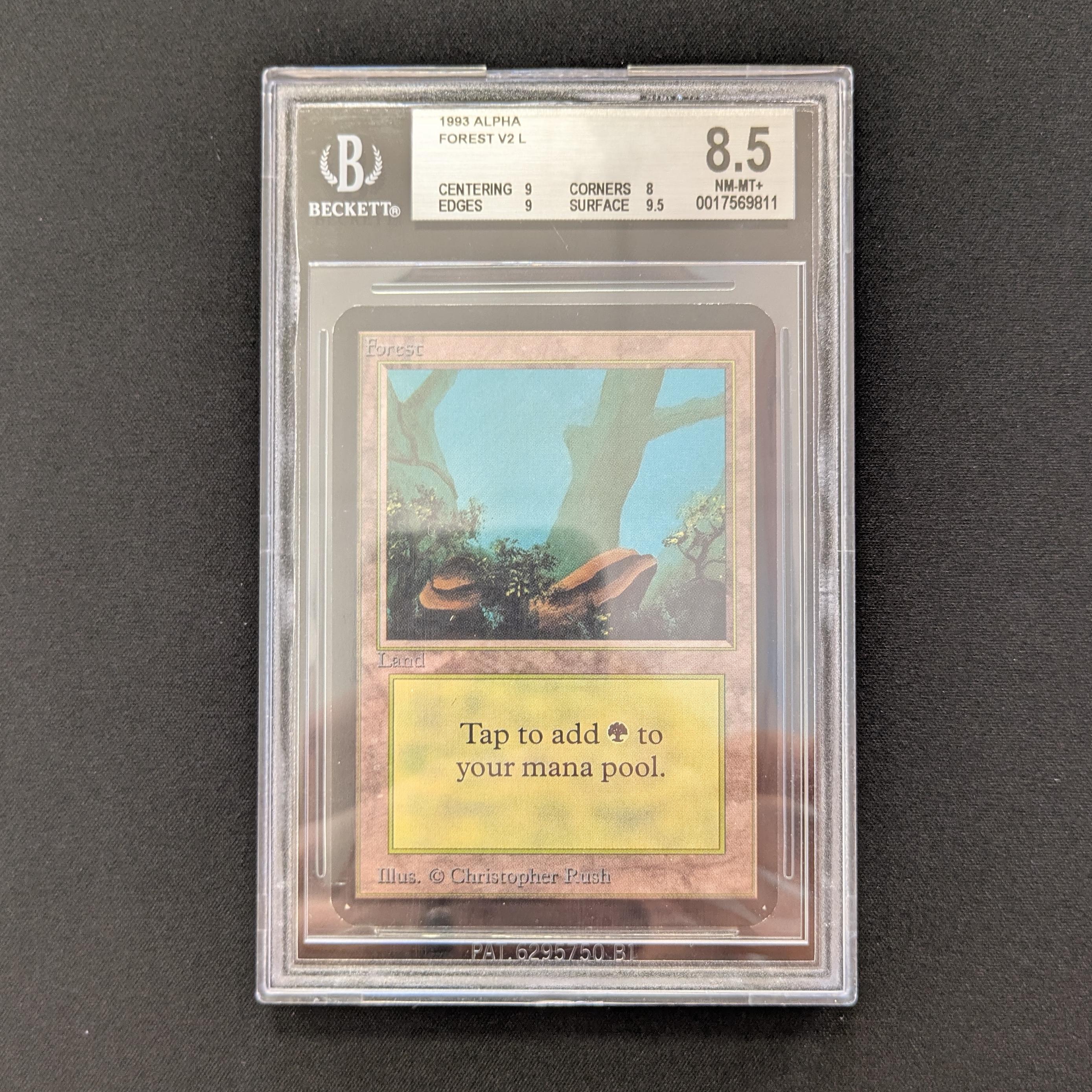 MTG Singles - Forest (V.2) - Alpha - BGS 8.5 -