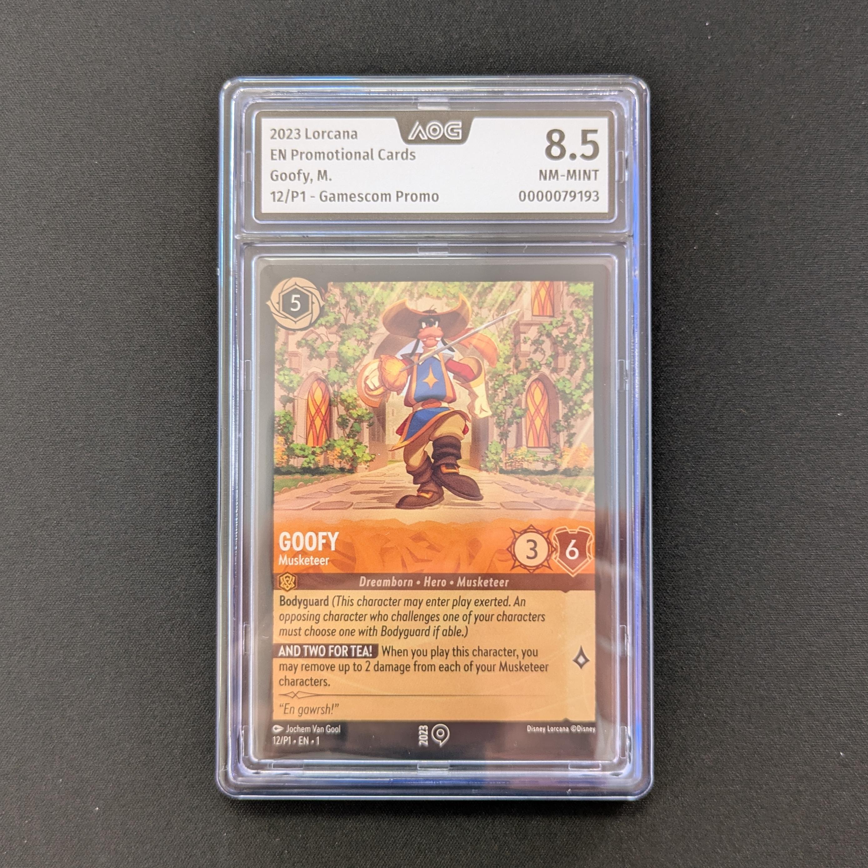 Lorcana Singles - Goofy - Musketeer - - Promos Year 1 - AOG 8.5 -