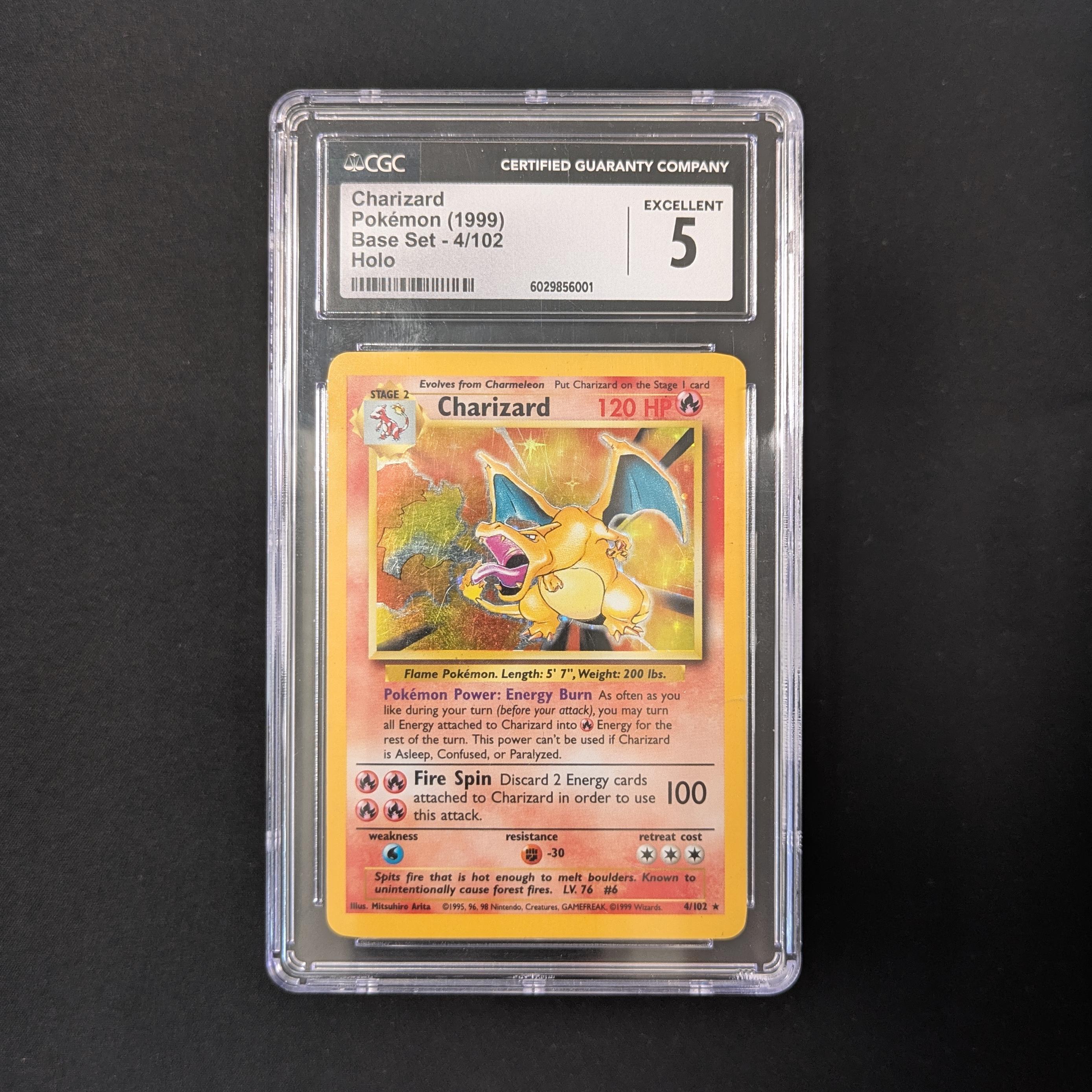 Charizard (BS 4) - Base Set - English - CGC 5