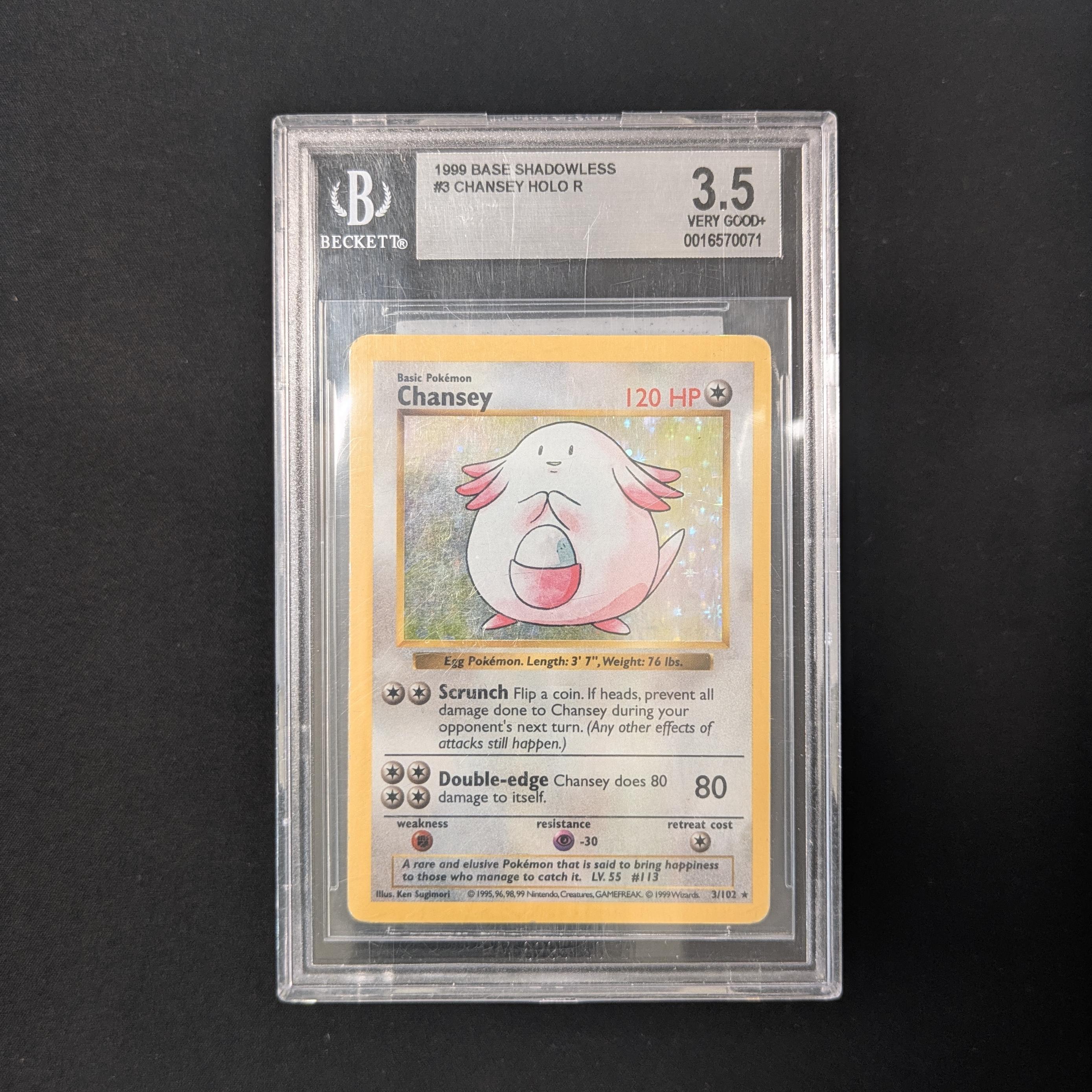 PTCG Singles - Chansey (Shadowless) (BS 3) - Base Set -