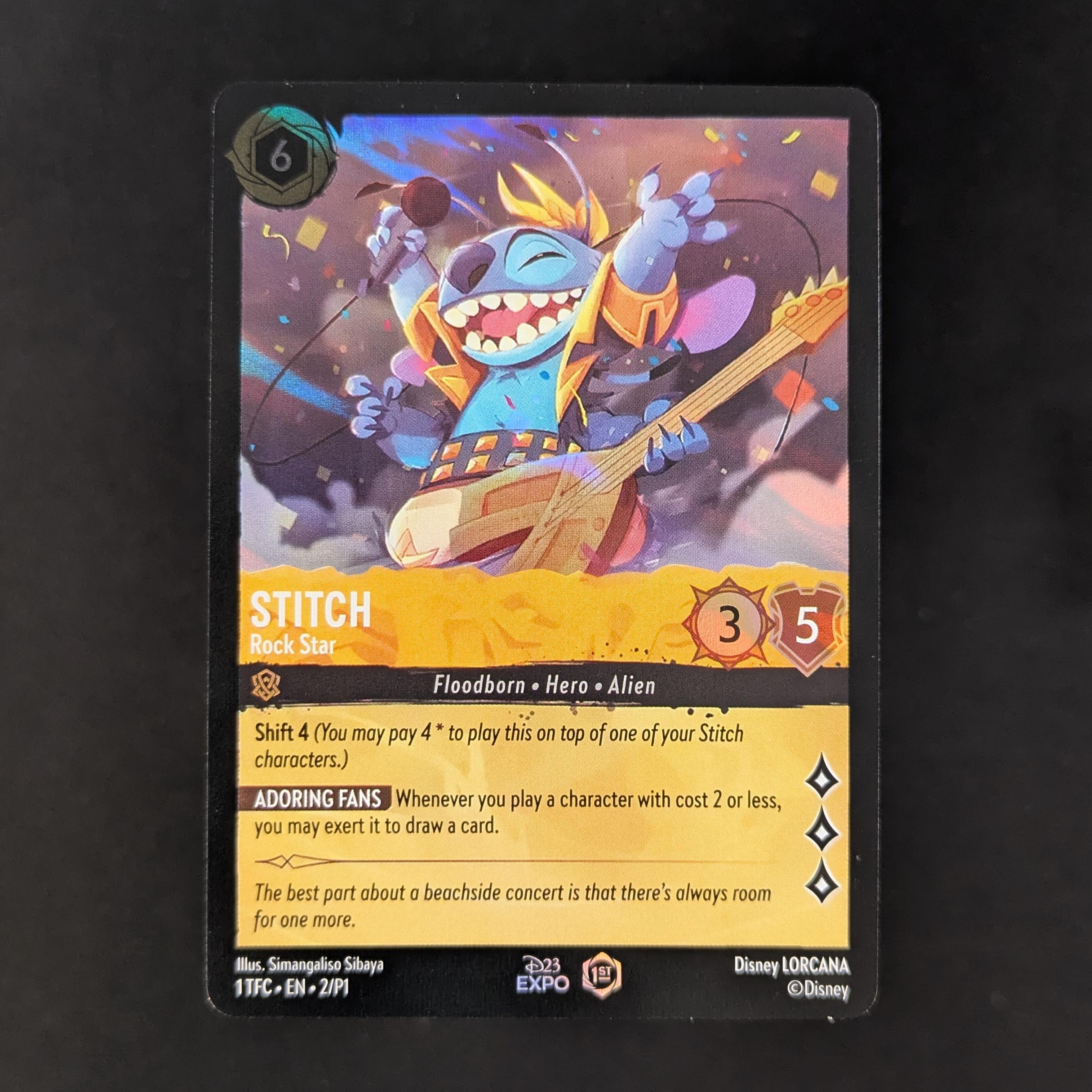Lorcana Singles - Stitch - Rock Star (D23 Expo) - - Promos Year 1 - EX -