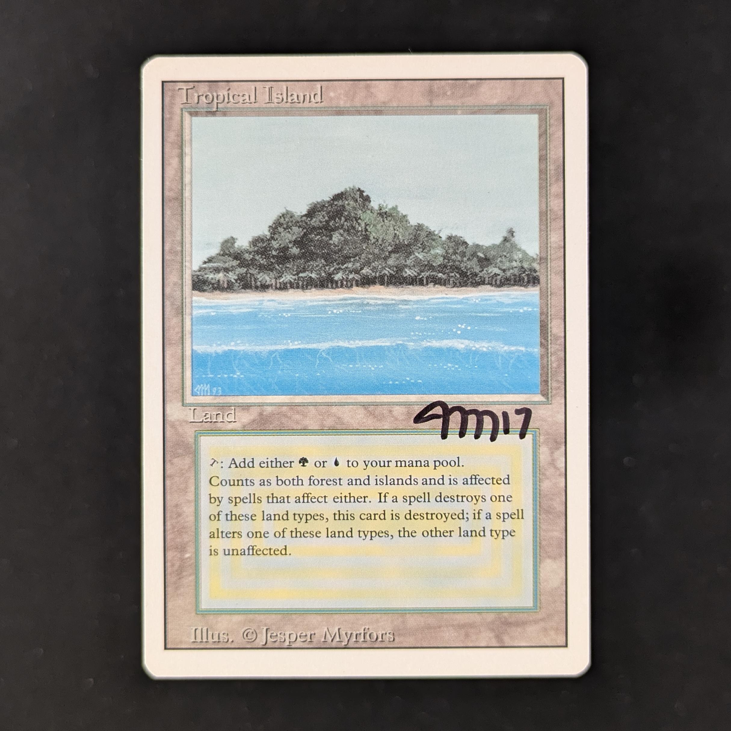 MTG Singles - Tropical Island - Revised - GD - SIGNED - 29924