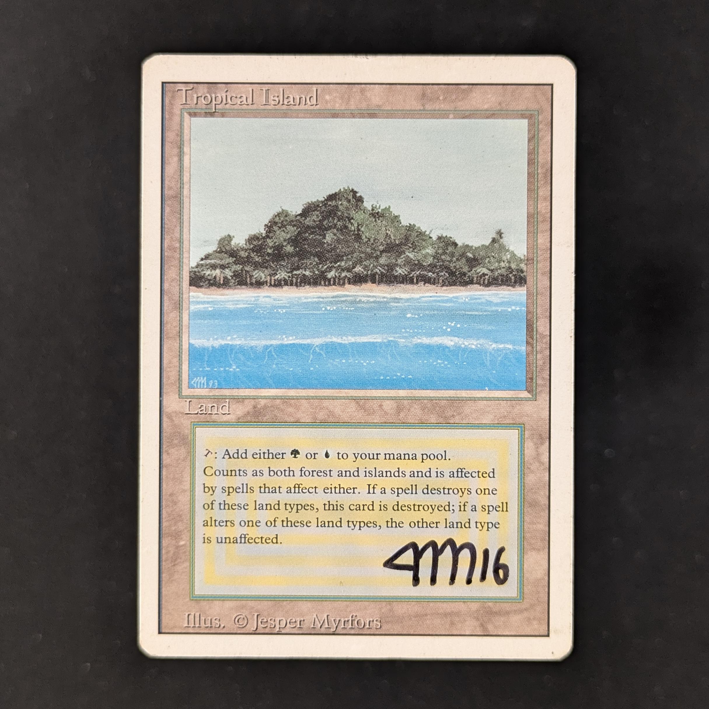 MTG Singles - Tropical Island - Revised - PL - SIGNED - 29926
