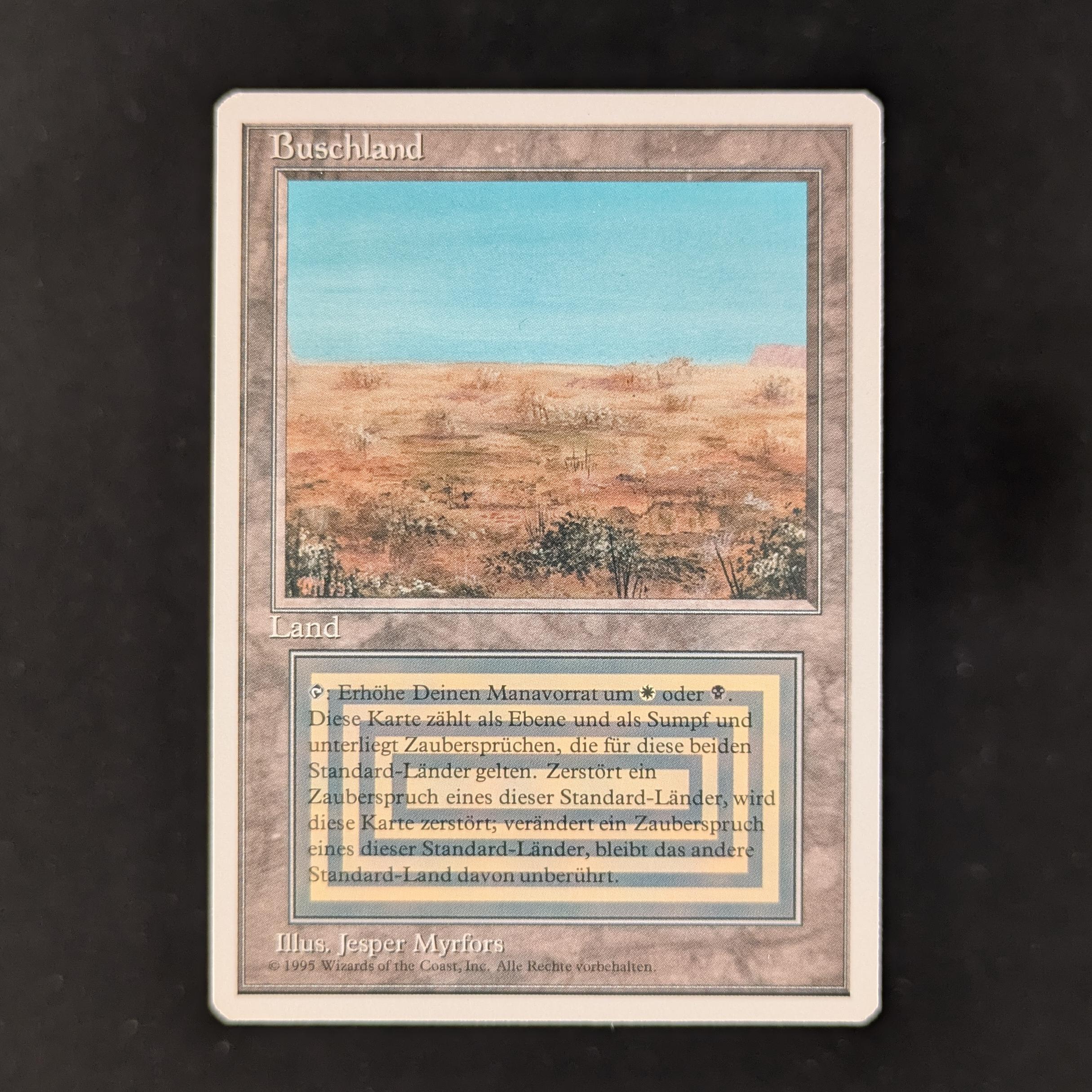 MTG Singles - Scrubland - Foreign White Bordered - German - EX - 29956