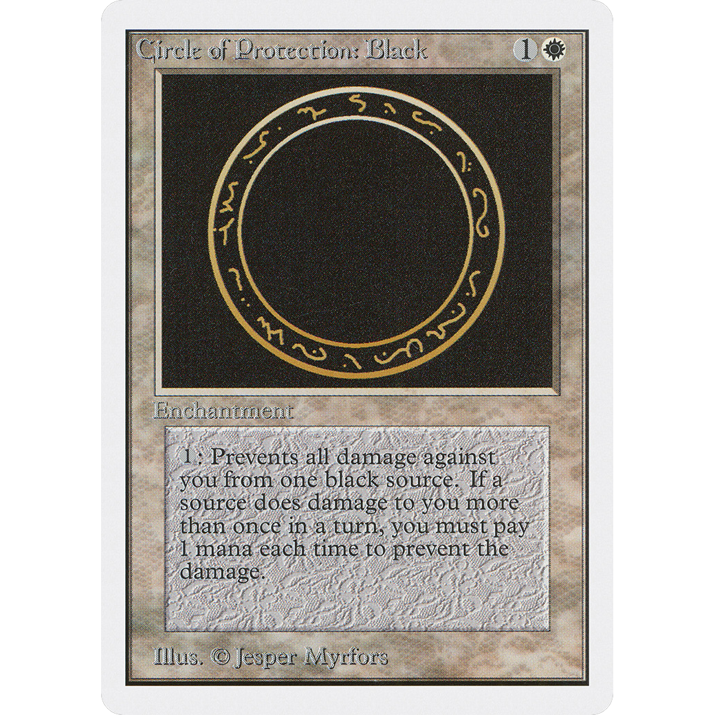 MTG Singles - Circle of Protection: Black - Unlimited - Regular
