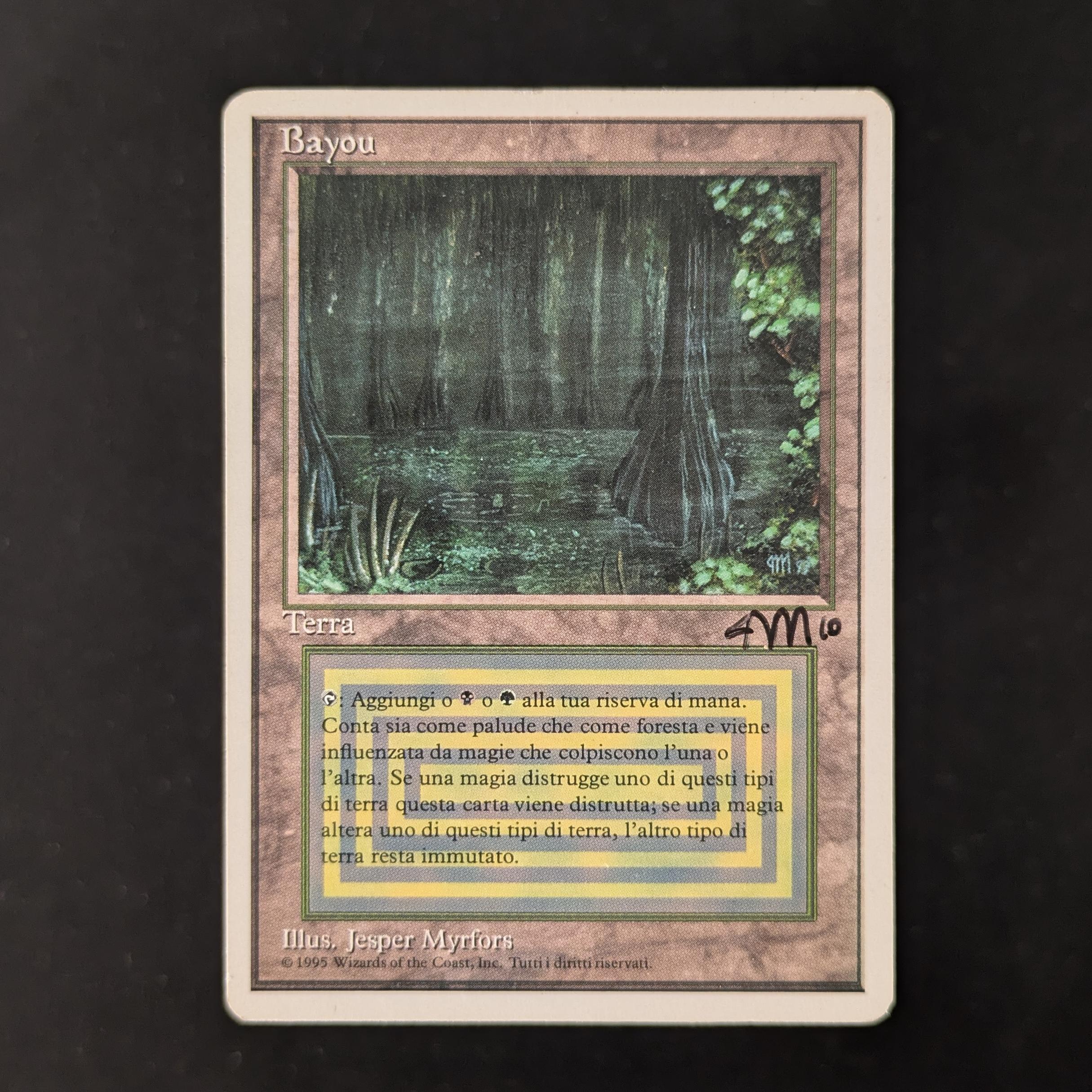 MTG Singles - Bayou - Foreign White Bordered - Italian - PL - SIGNED - 30229