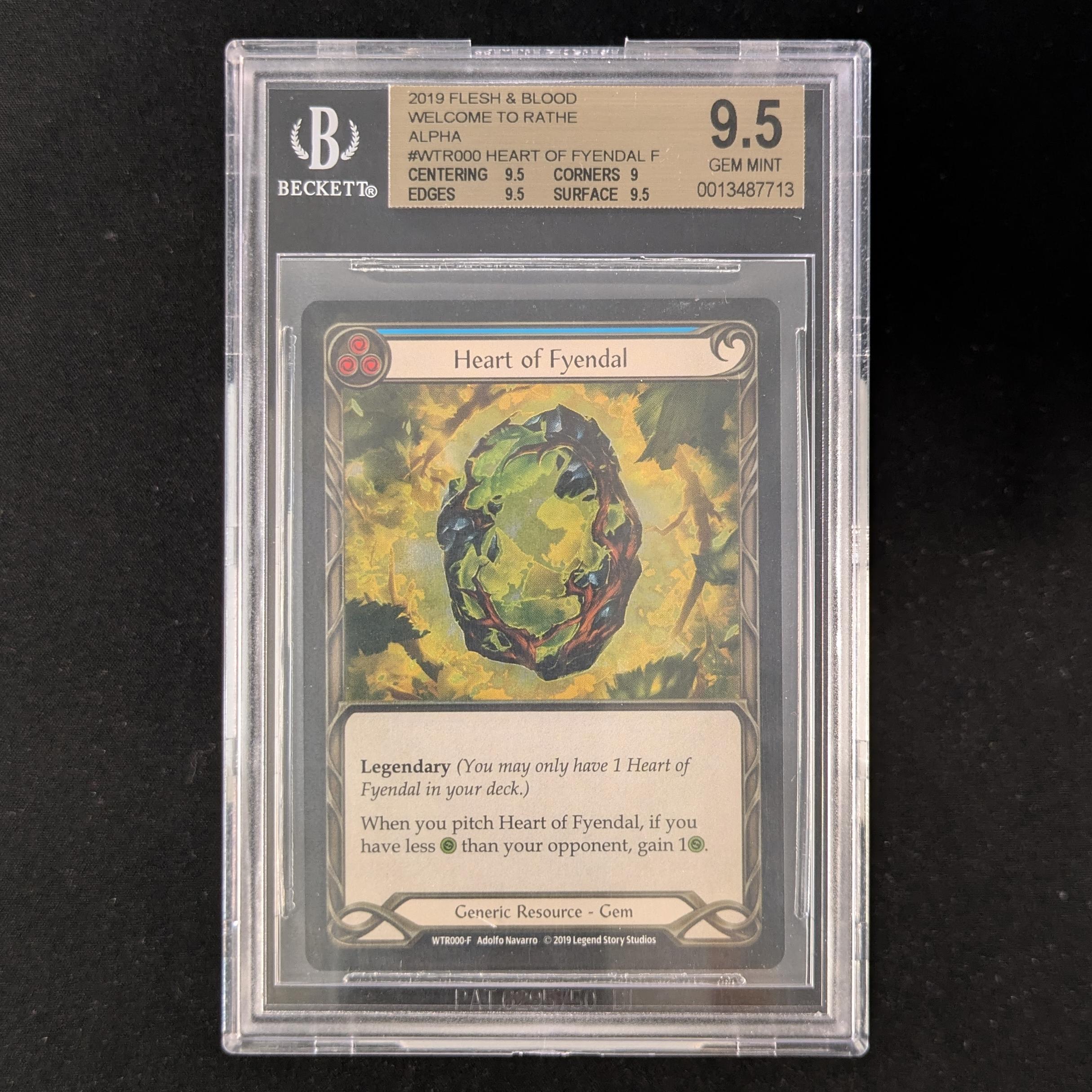 FAB Singles - Heart of Fyendal (Cold Foil) - - Welcome to Rathe Alpha - BGS 9.5 -