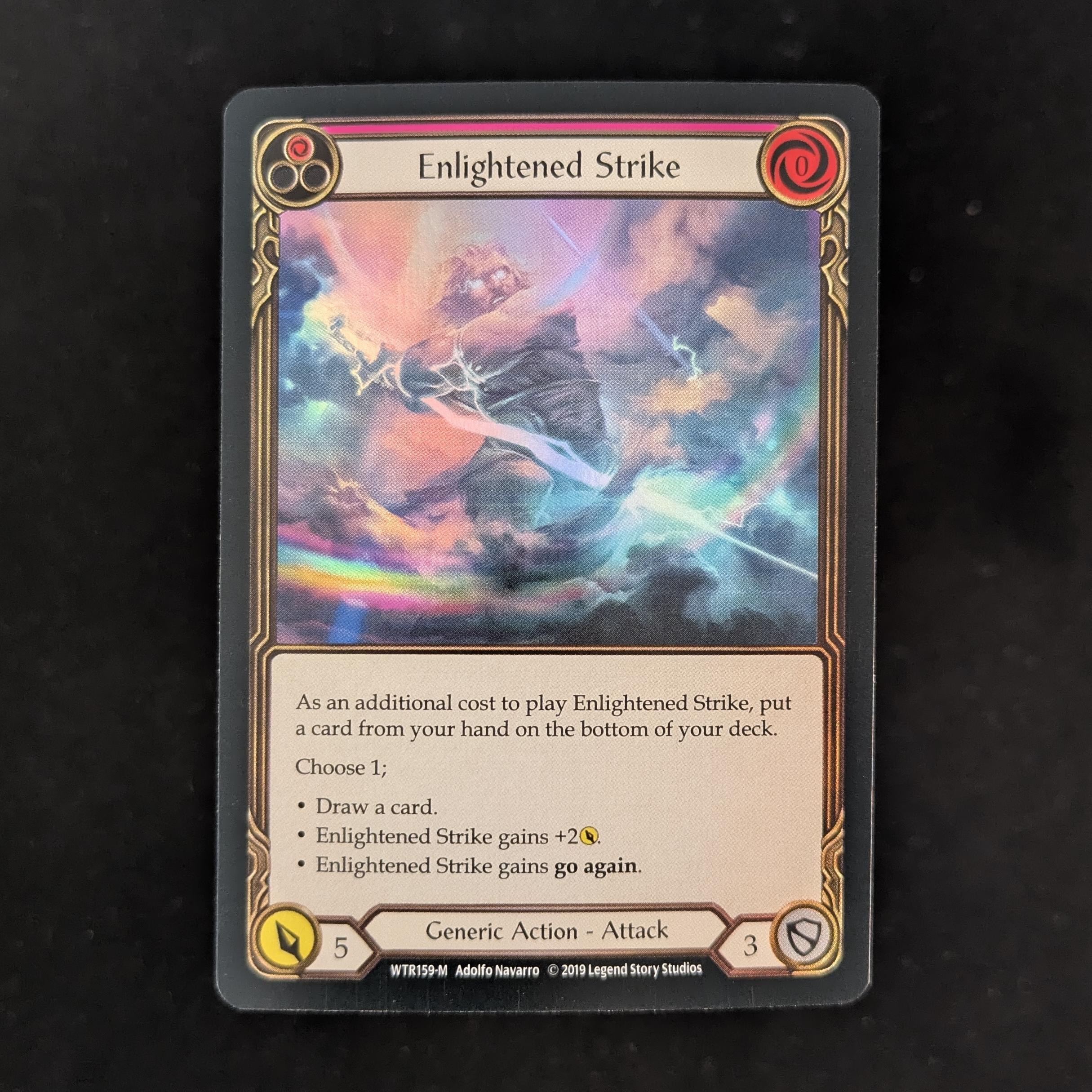 FAB Singles - Enlightened Strike (Rainbow Foil) - - Welcome to Rathe Alpha - NM -