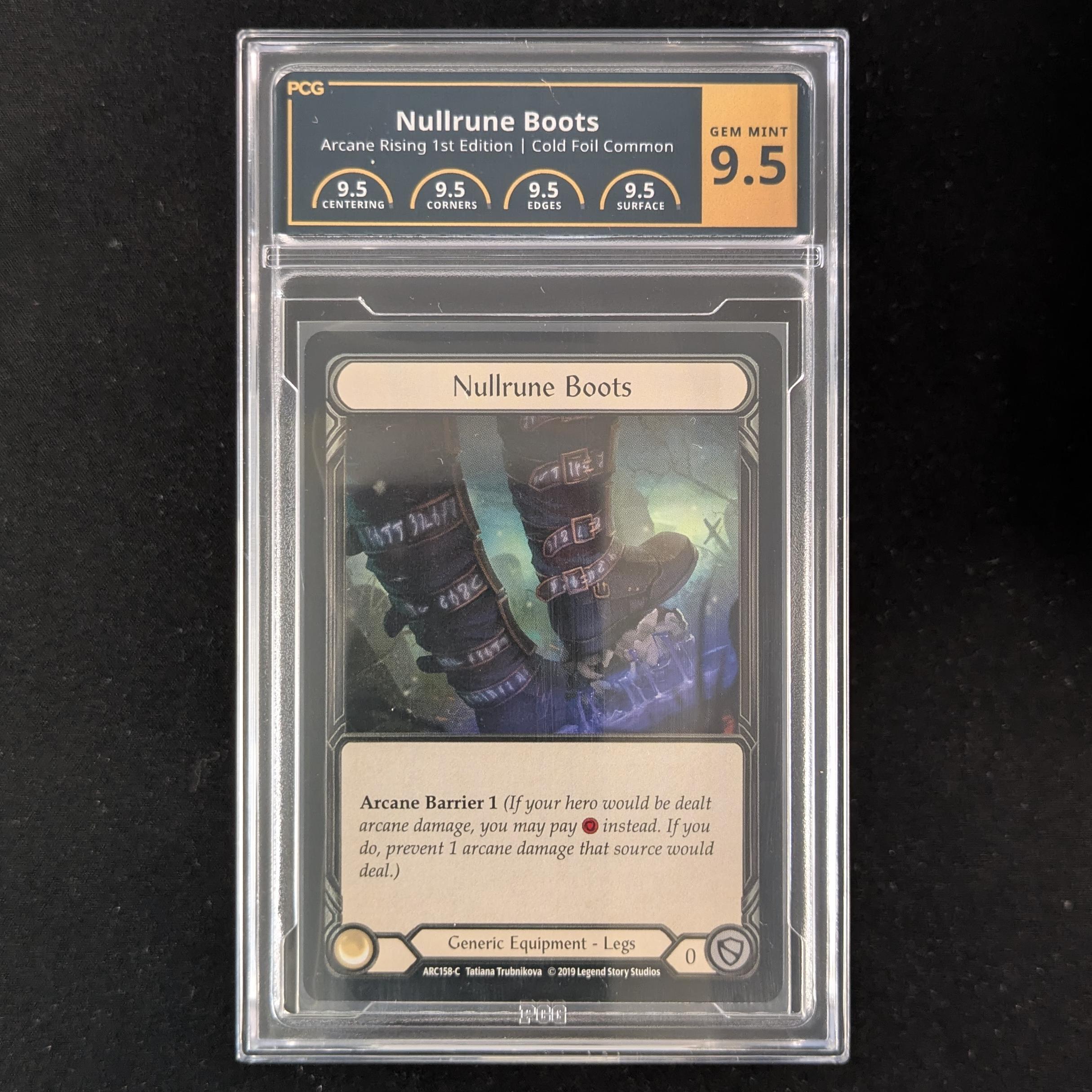 FAB Singles - Nullrune Boots (Cold Foil) - - Arcane Rising First - PCG 9.5 -