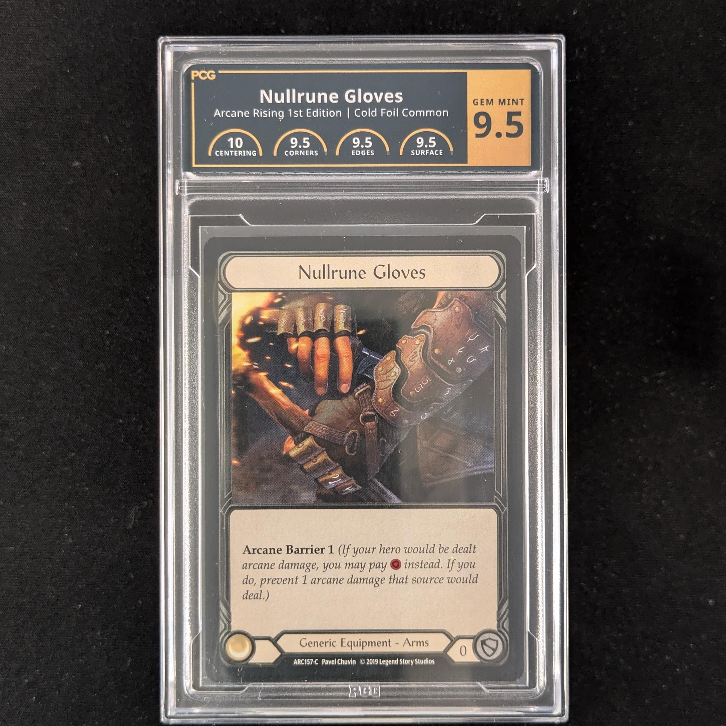 FAB Singles - Nullrune Gloves (Cold Foil) - - Arcane Rising First - PCG 9.5 -