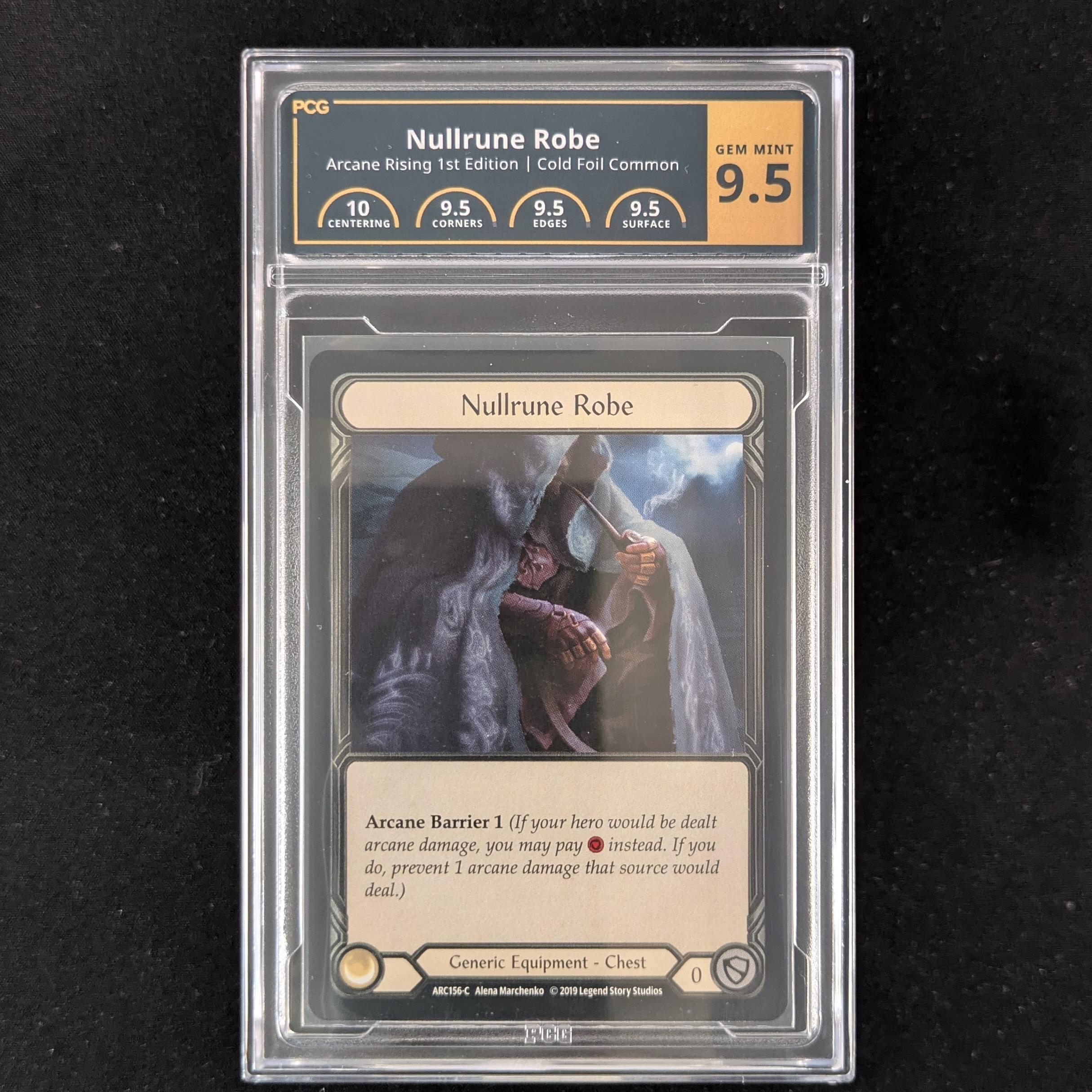 FAB Singles - Nullrune Robe (Cold Foil) - - Arcane Rising First - PCG 9.5 -