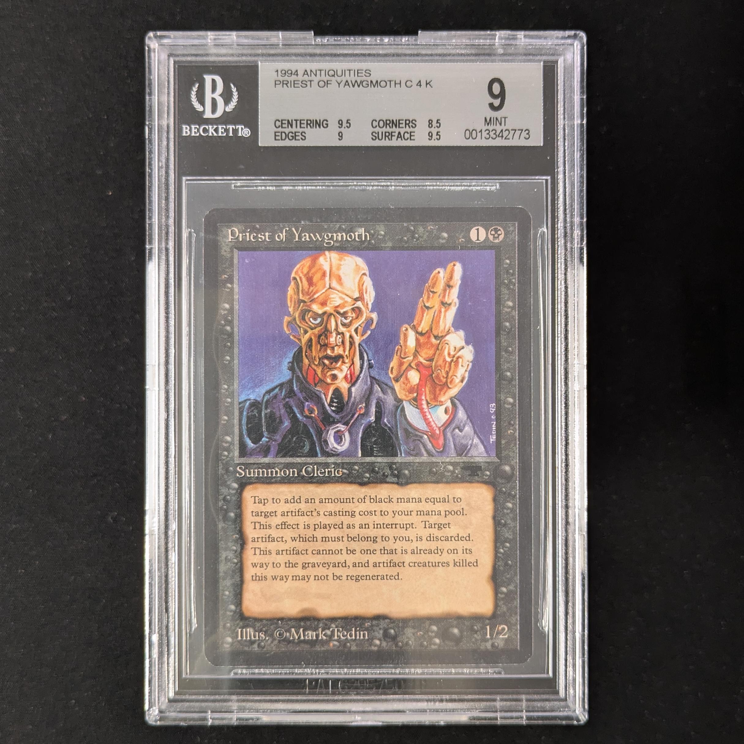 MTG Singles - Priest of Yawgmoth - Antiquities - BGS 9 -
