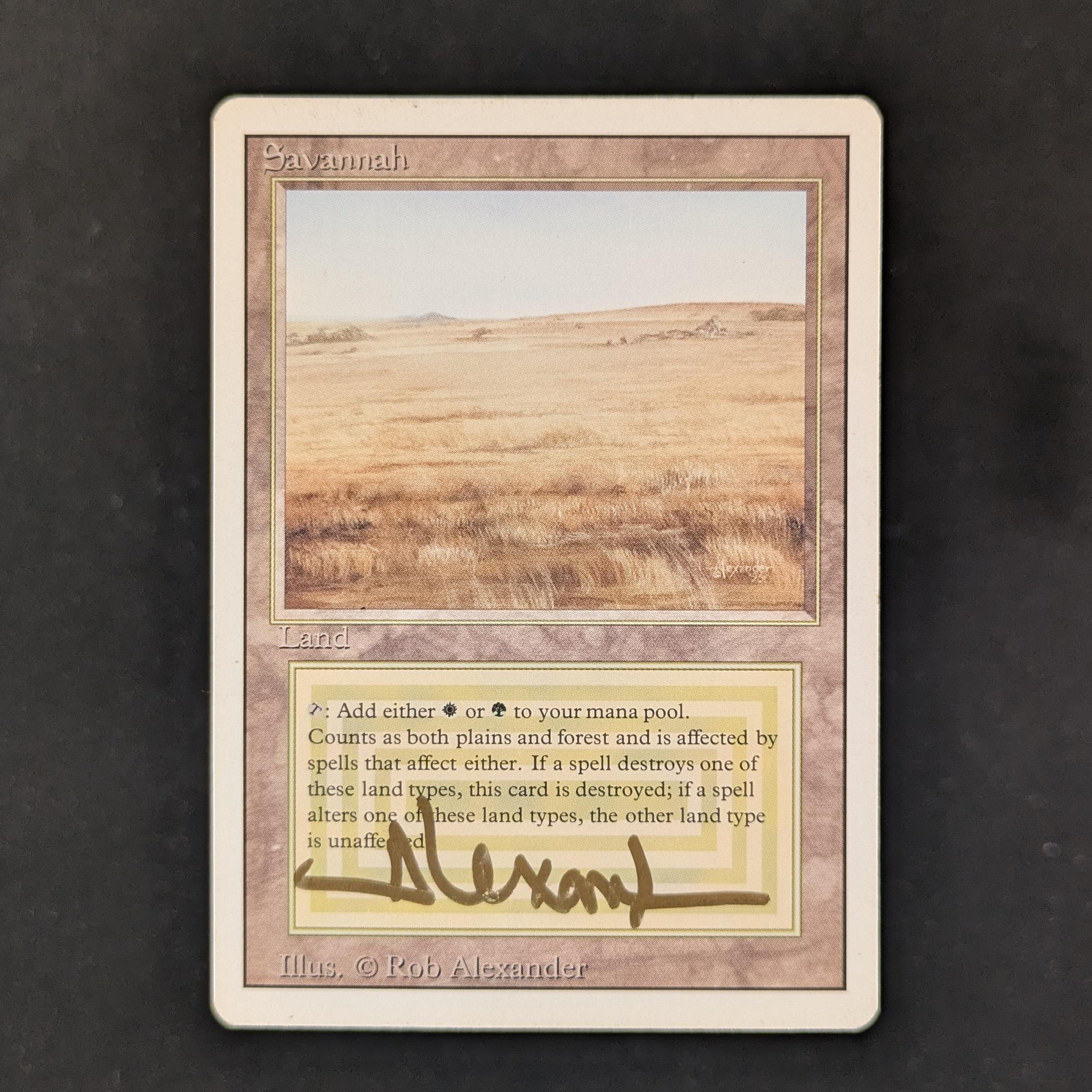 MTG Singles - Savannah - Revised - GD - SIGNED - 30871