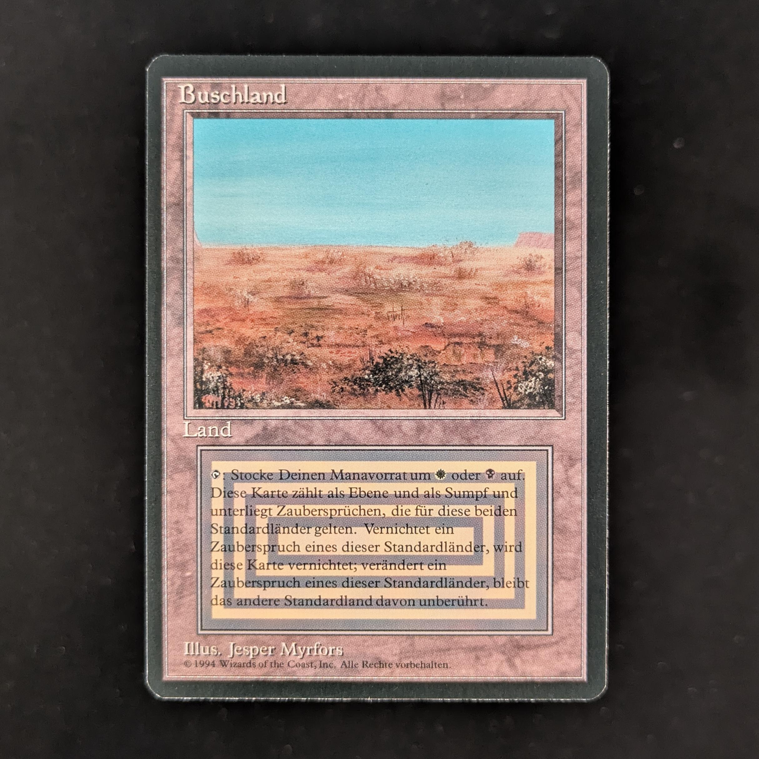 MTG Singles - Scrubland - Foreign Black Bordered - German - NM - 30947