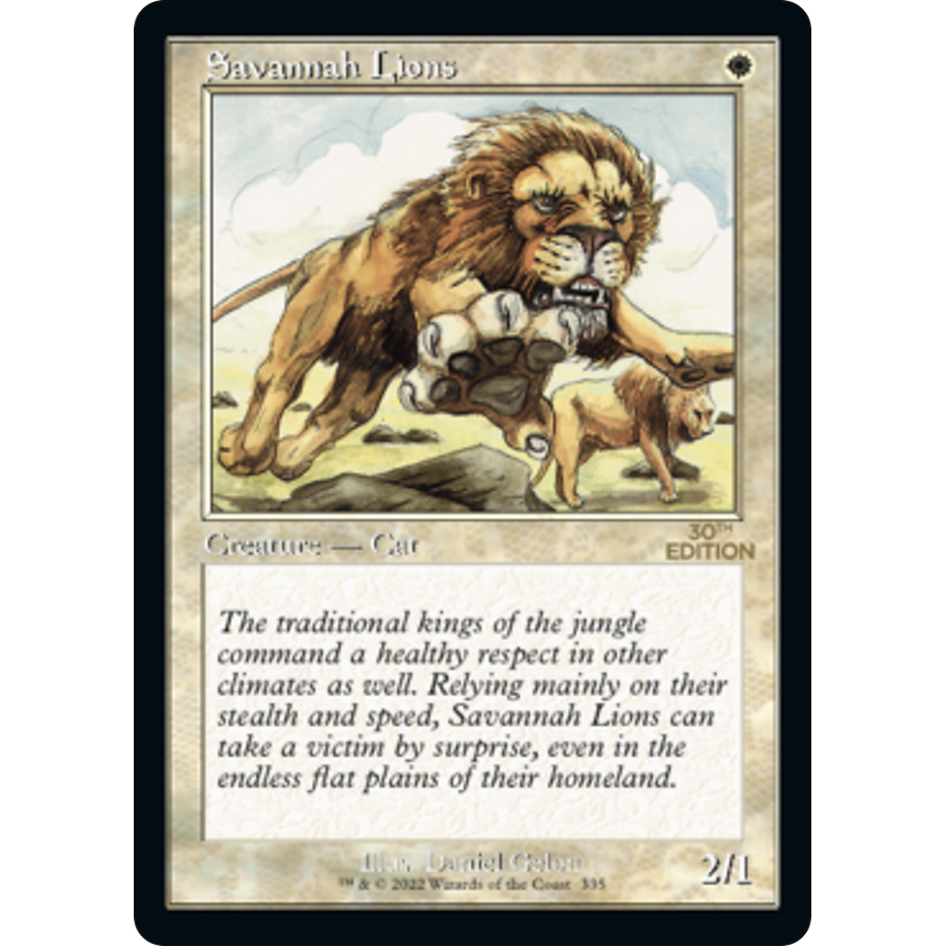MTG Singles - Savannah Lions (Retro Frame) - 30th Anniversary Edition -