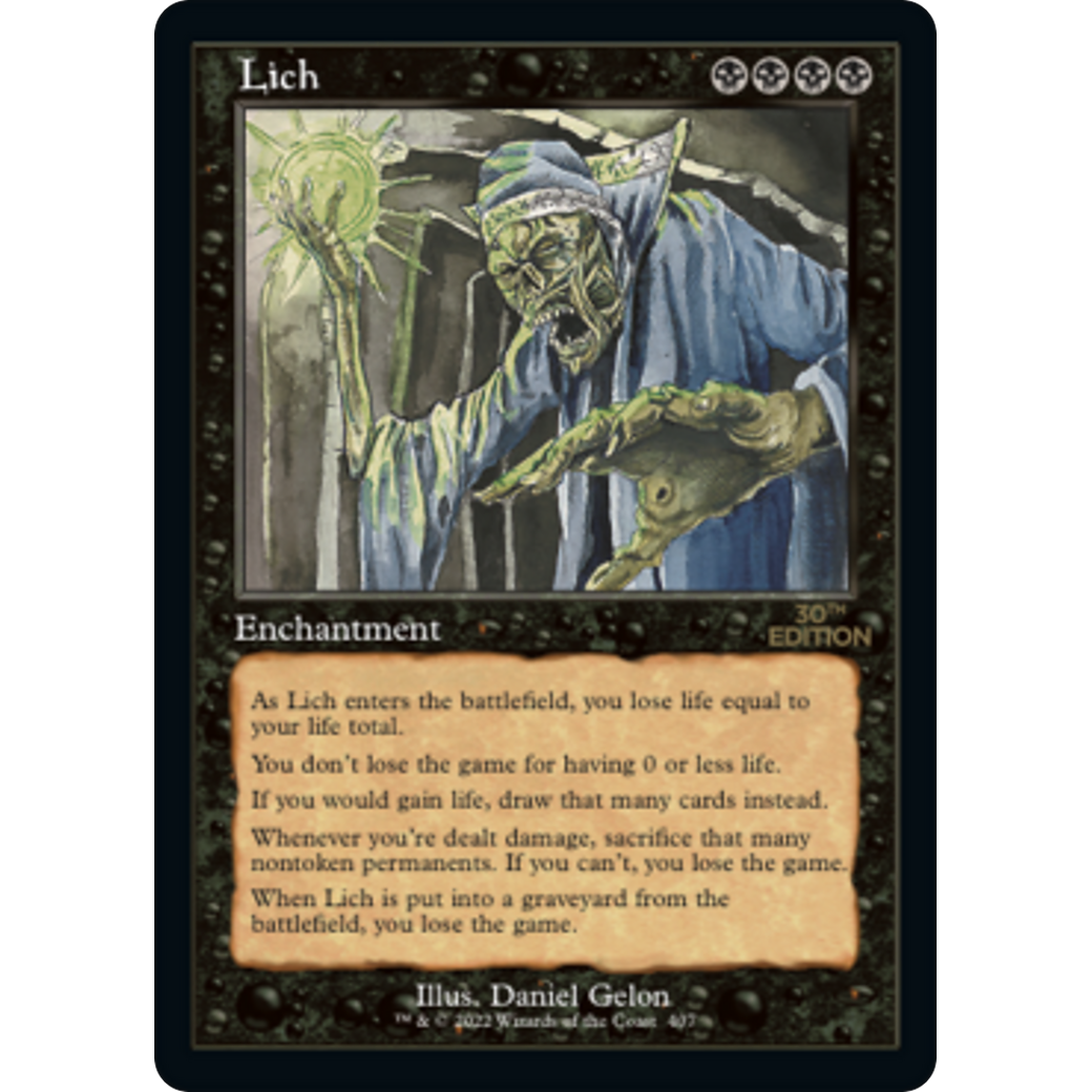 MTG Singles - Lich (Retro Frame) - 30th Anniversary Edition -