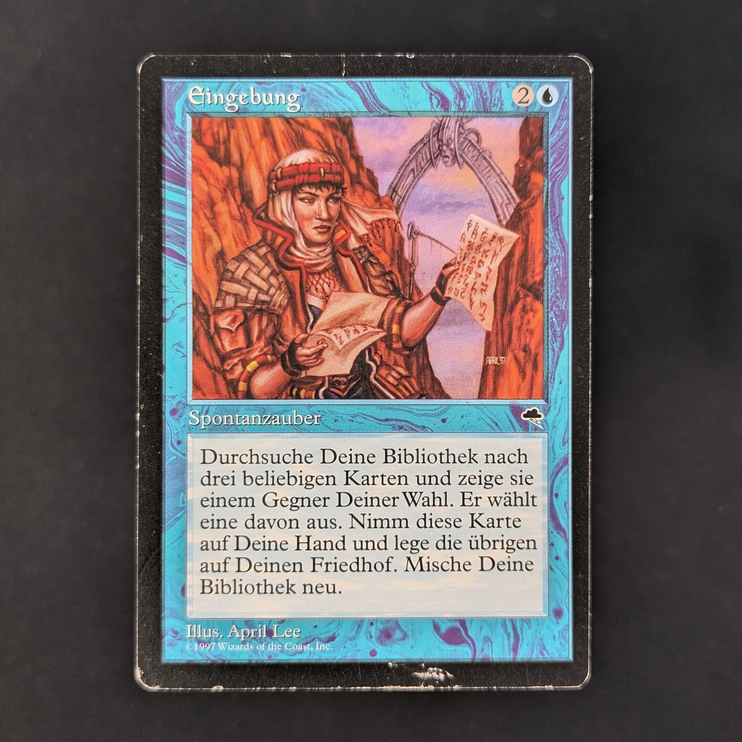 MTG Singles - Intuition - Tempest - German - PO - WATER DAMAGE - 31067