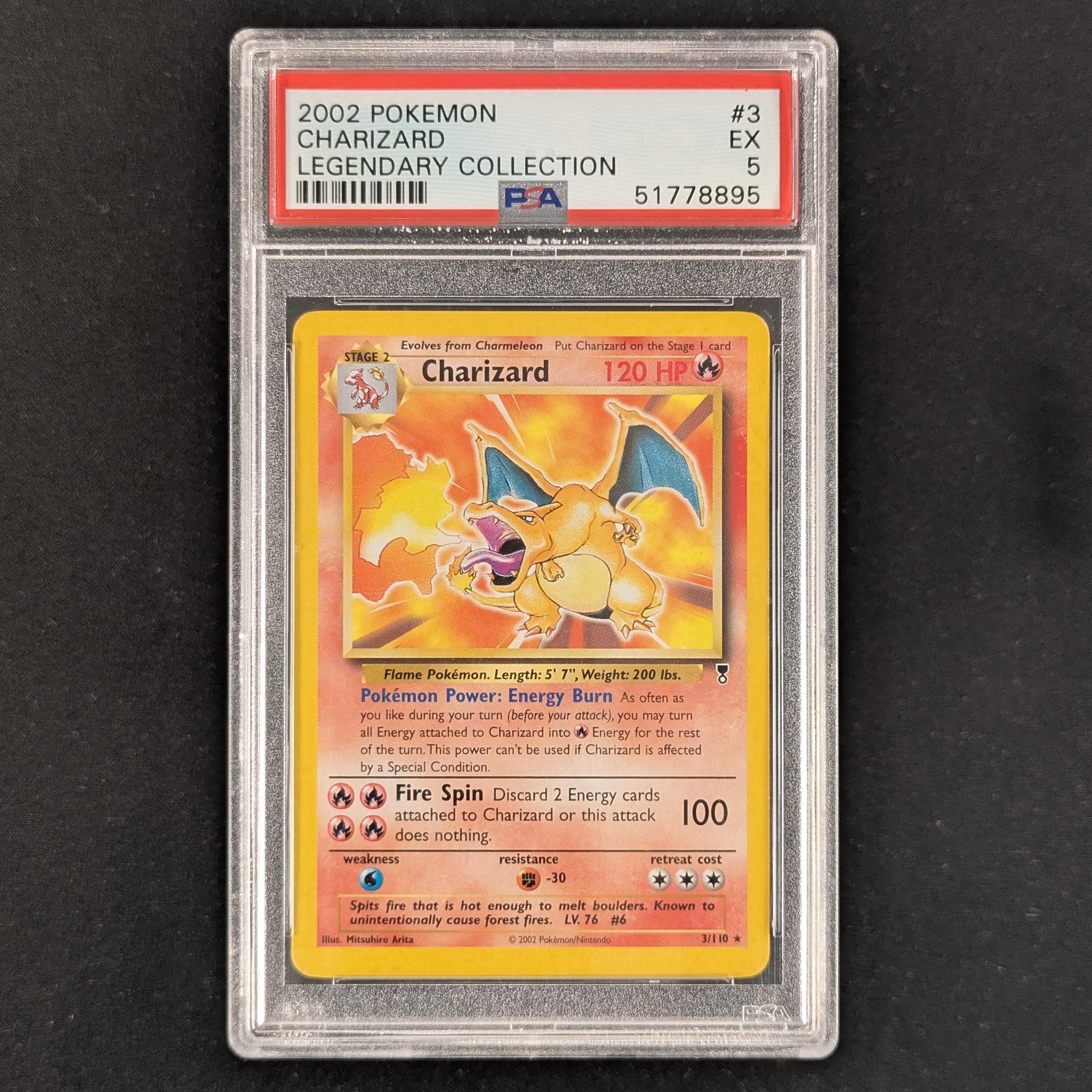 PTCG Singles - Charizard (LC 3) - Legendary Collection - English - PSA 5 - 31081