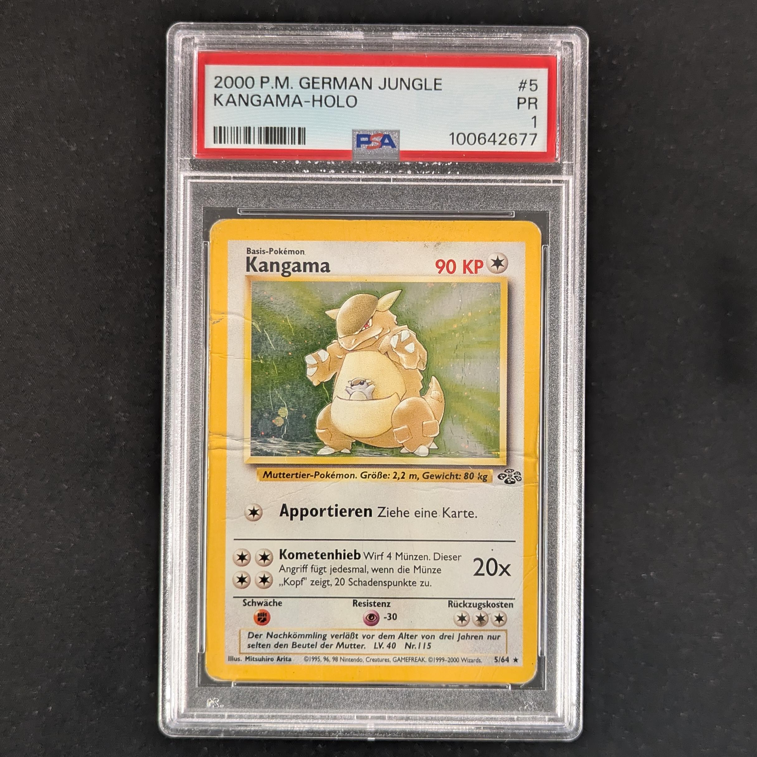 Kangaskhan (JU 5) - Jungle - German - PSA 1