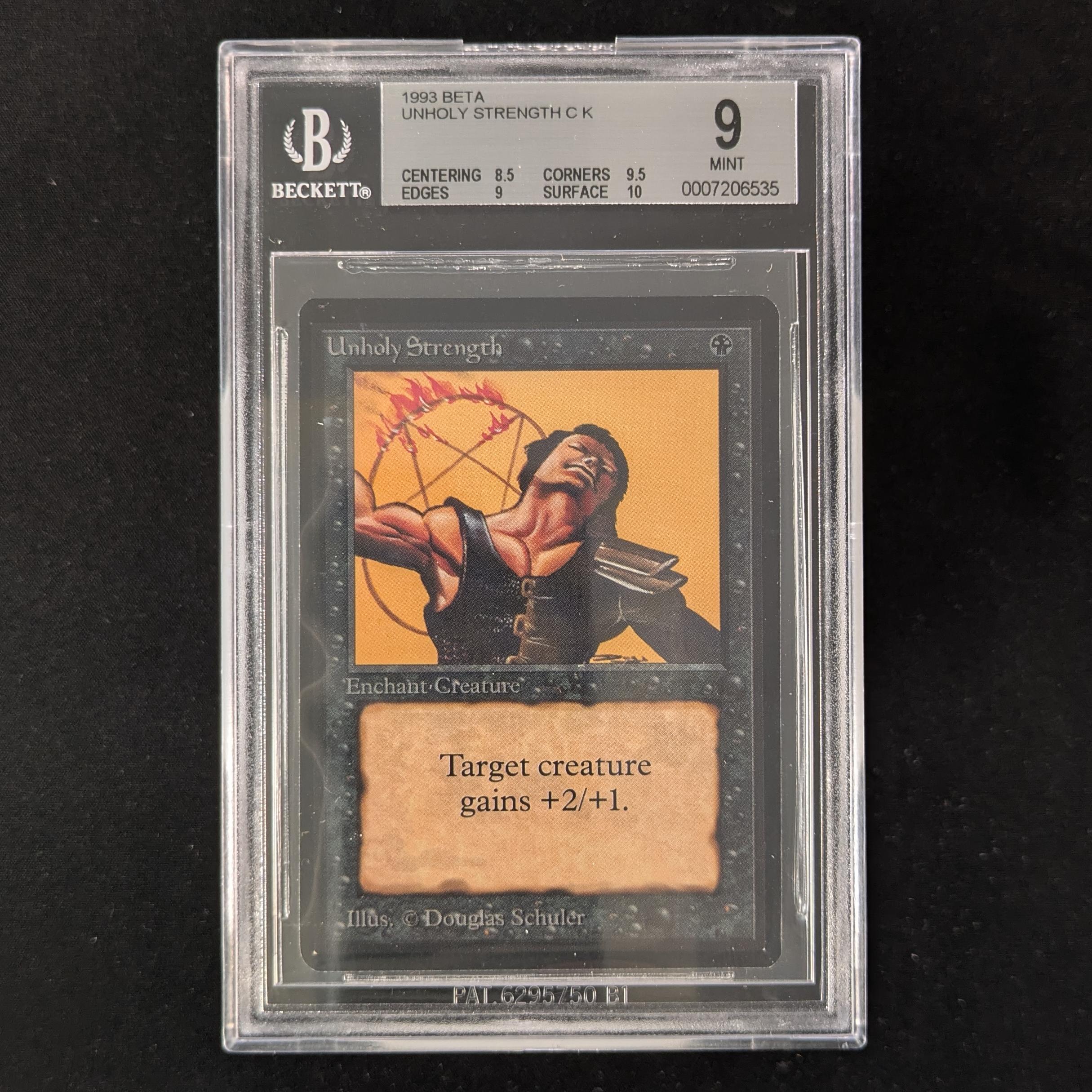 MTG Singles - Unholy Strength - Beta - BGS 9 -