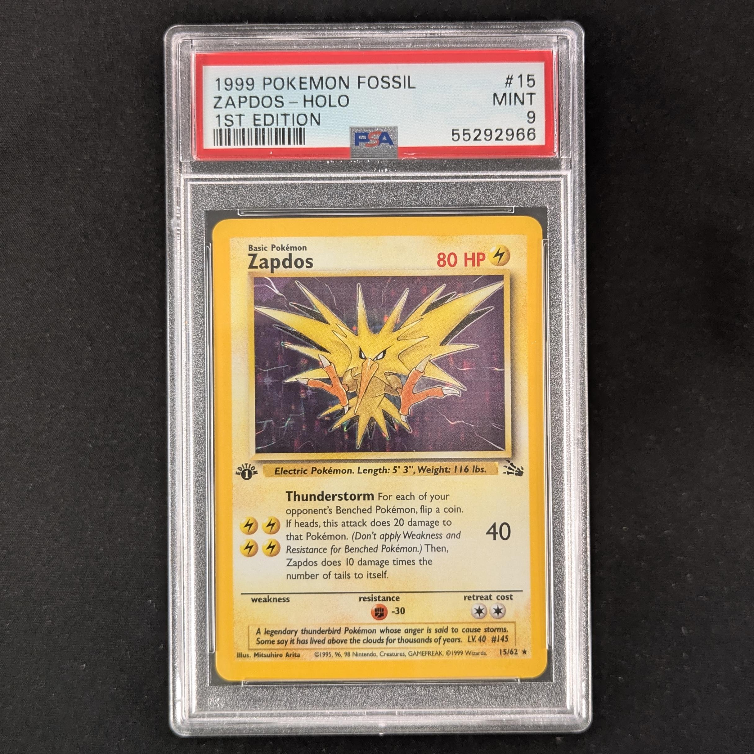 Zapdos (FO 15) - Fossil - English - PSA 9 - 1ST ED