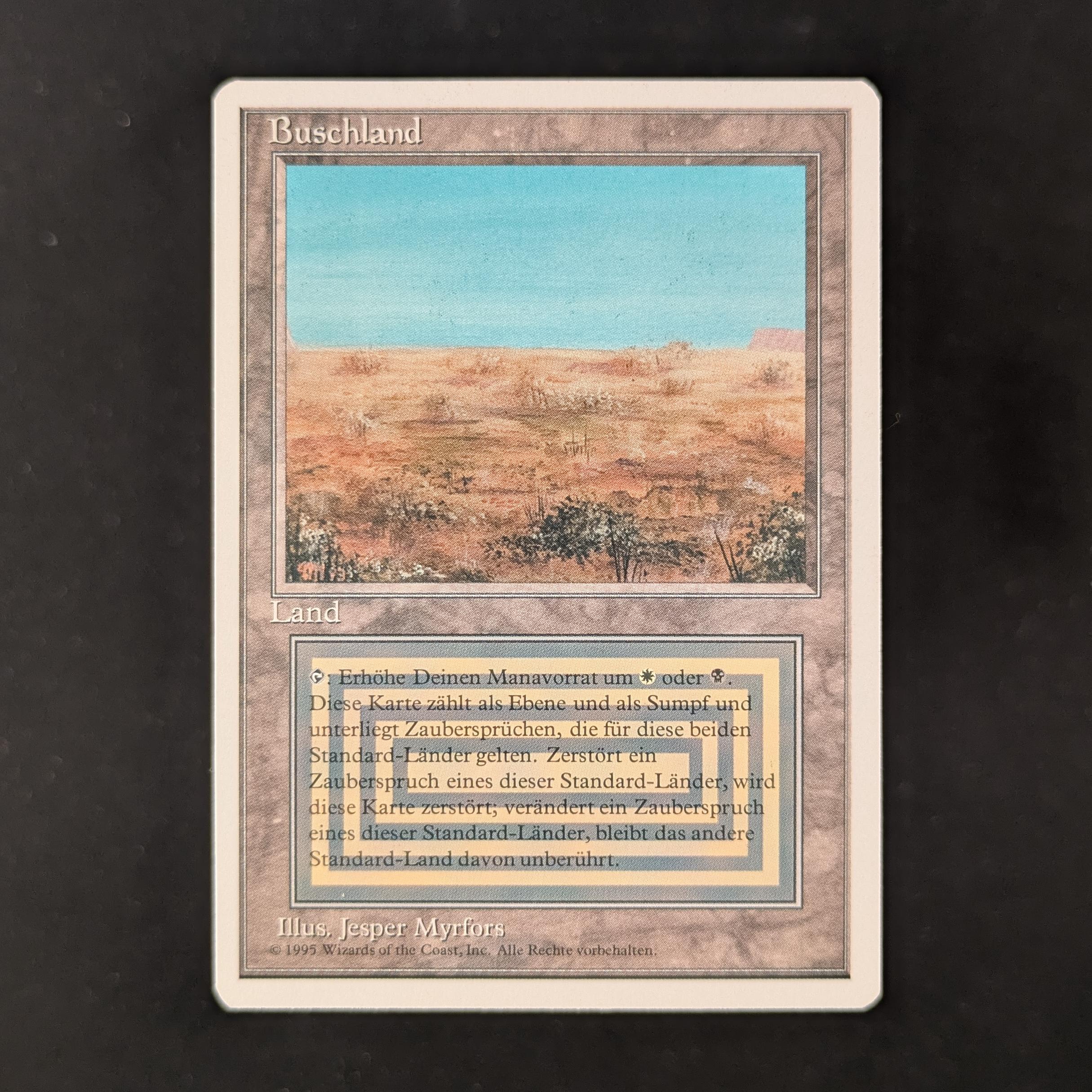 MTG Singles - Scrubland - Foreign White Bordered - German - EX - 31765