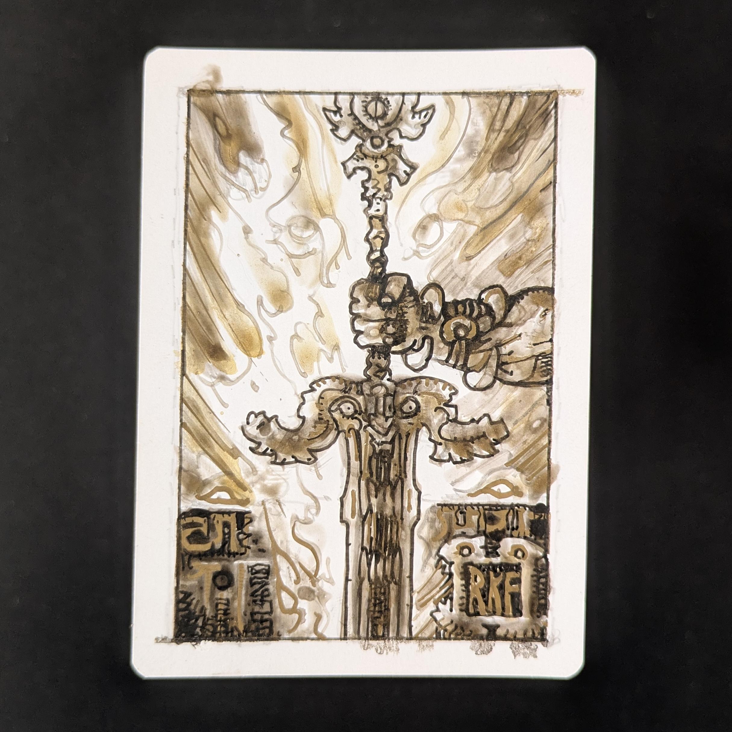 MTG Singles - Profane Tutor Set - Artist Proof - SIGNED; SKETCHED BACK -