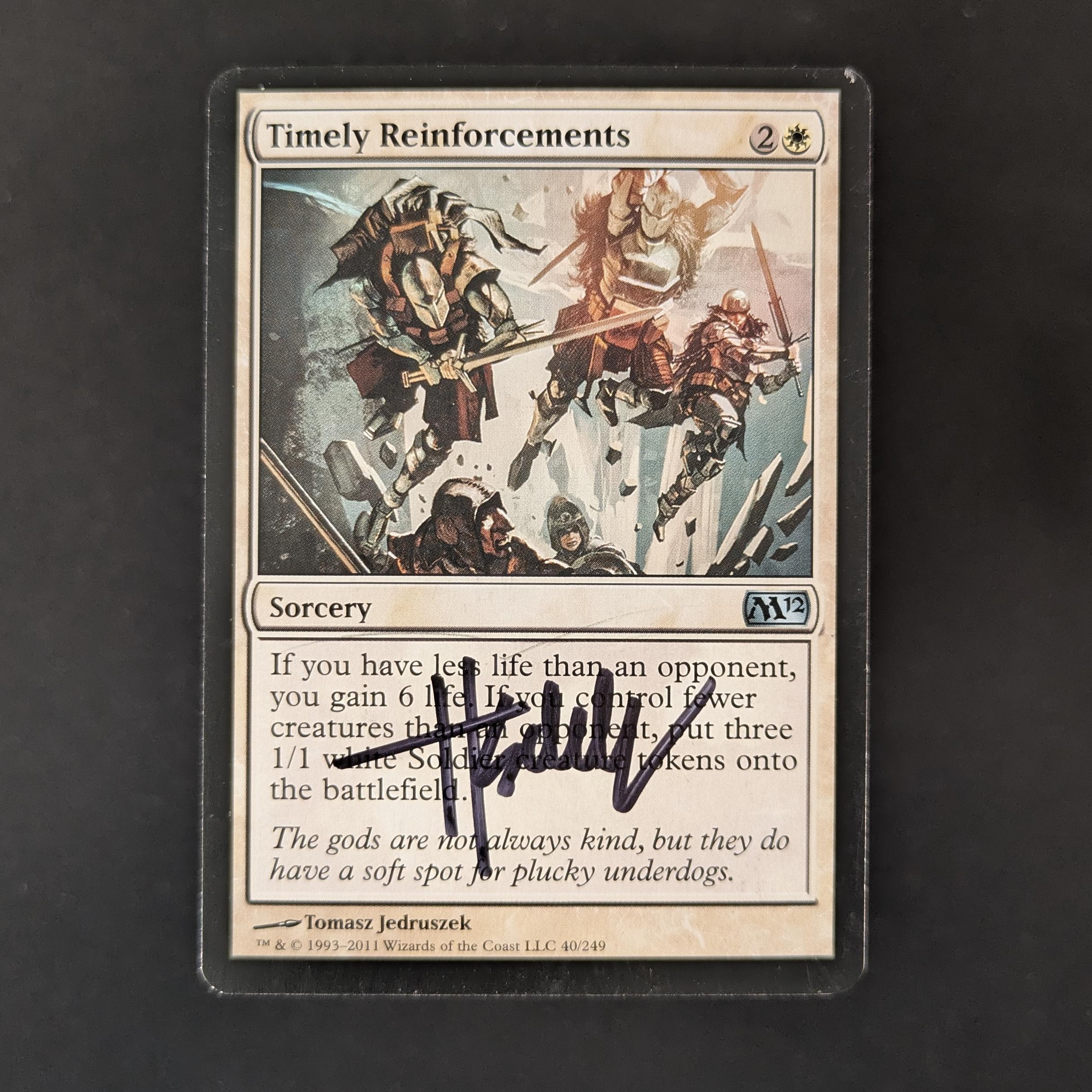 MTG Singles - Timely Reinforcements Set - Artist Proof - SIGNED; SKETCHED BACK -
